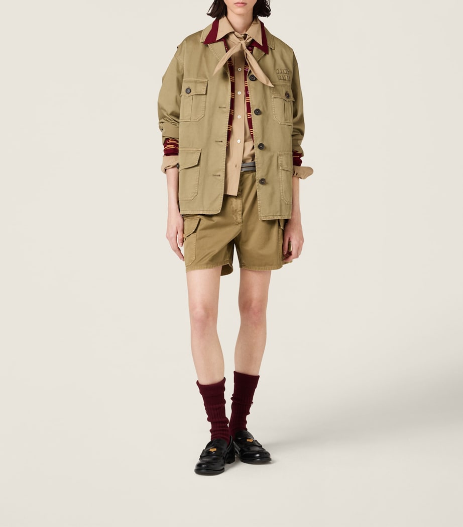 Satin Garment-Dyed Utility Jacket F0393 Image 2