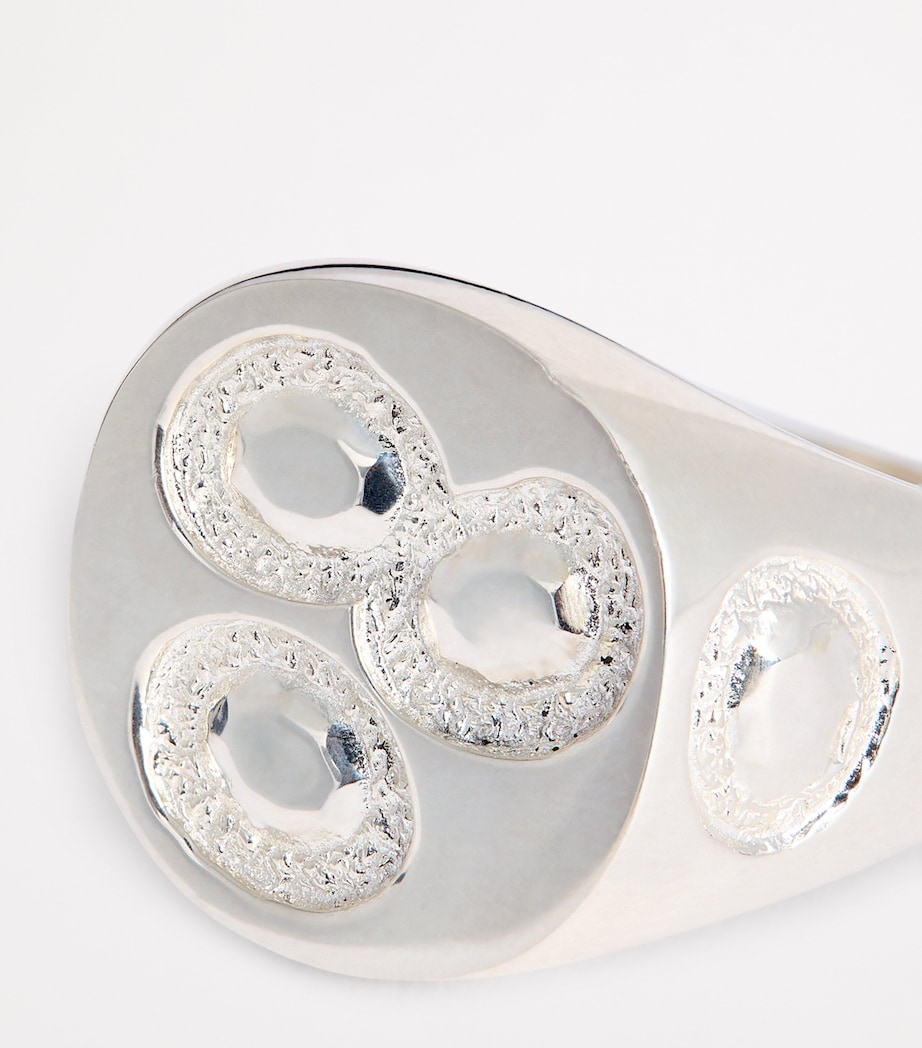 Oval Chloroplast Impression Signet Ring SILVER (925) Image 6