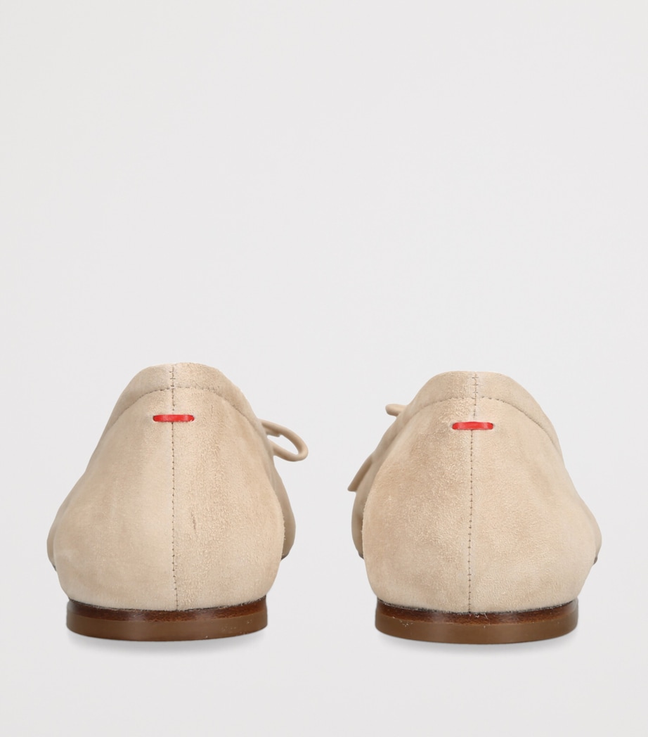 Suede Delfina Ballet Flats BEIGE Image 2