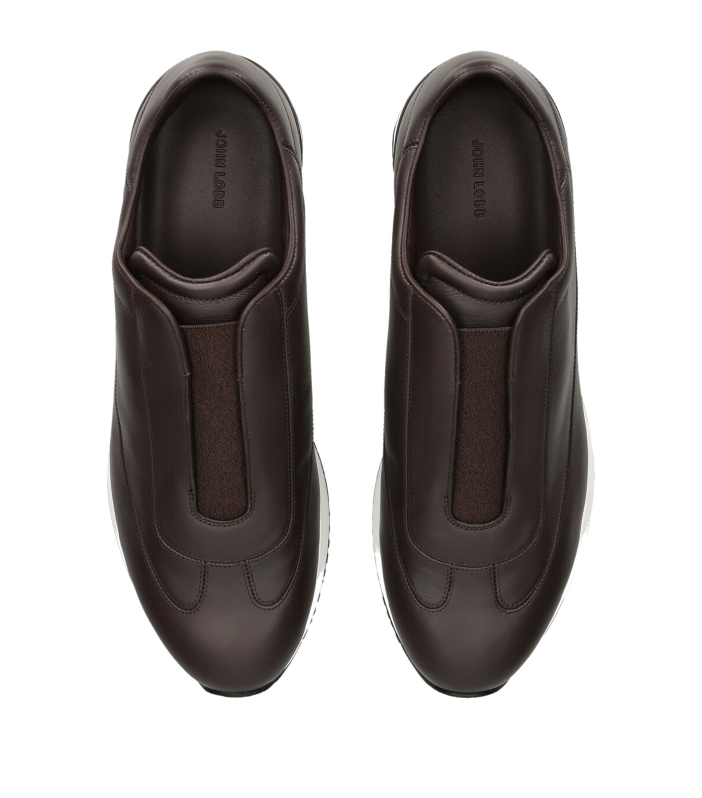John Lobb Leather Lift Slip-On Sneakers Dark Brown Image 4