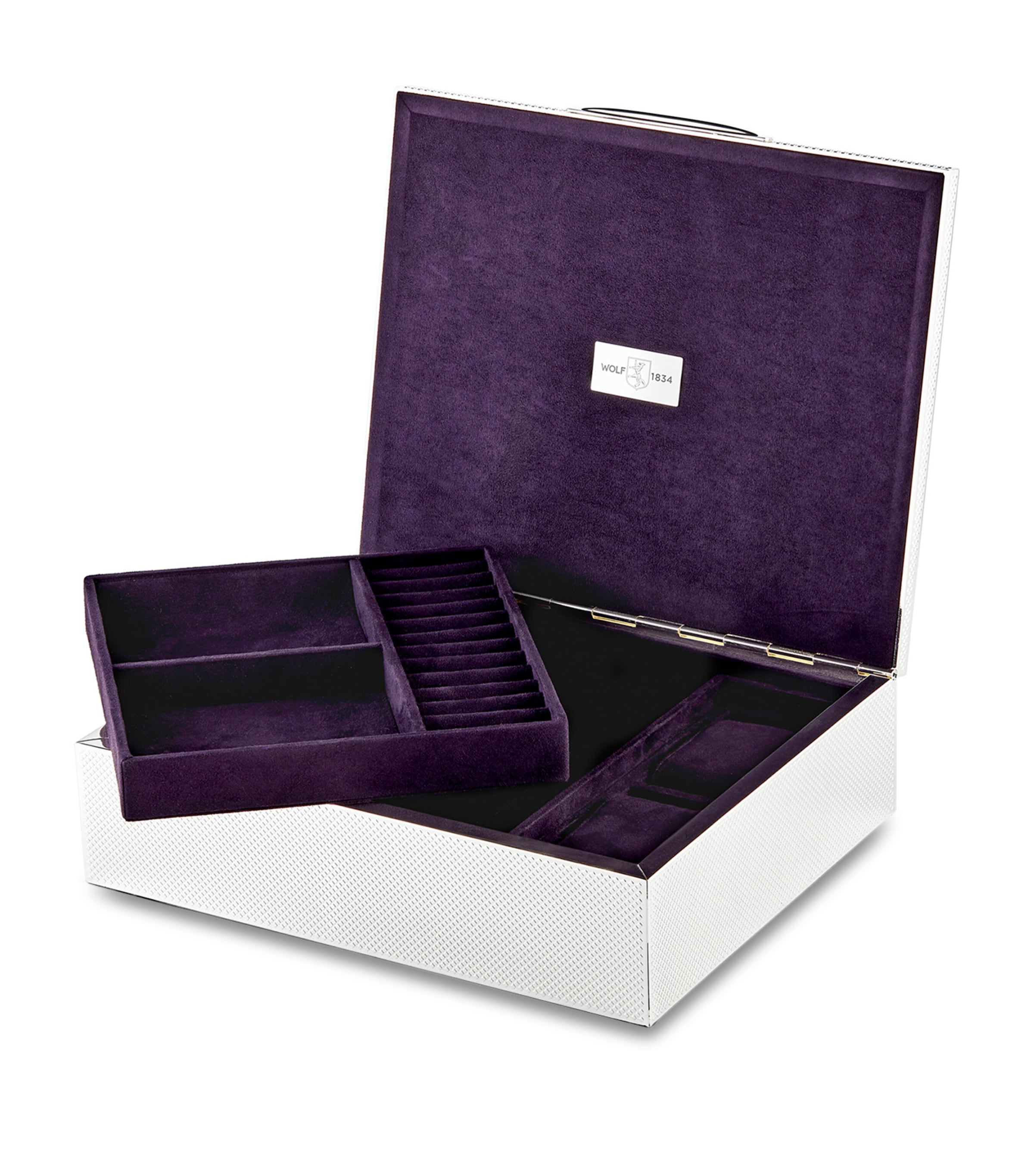 WOLF Silver-Plated Jewellery Box Silver Image 2