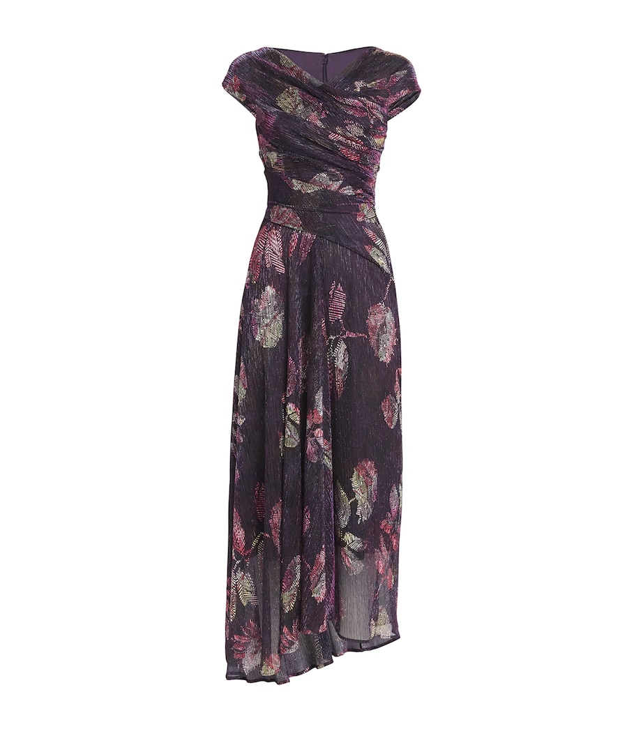 Floral Voile Midi Dress FUCHSIA Image 1
