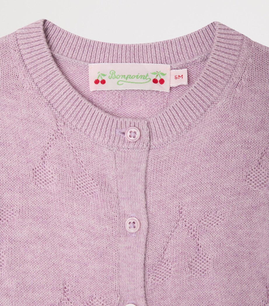 Cotton-Cashmere Teyana Cardigan (6-18 Months) LILAS Image 3