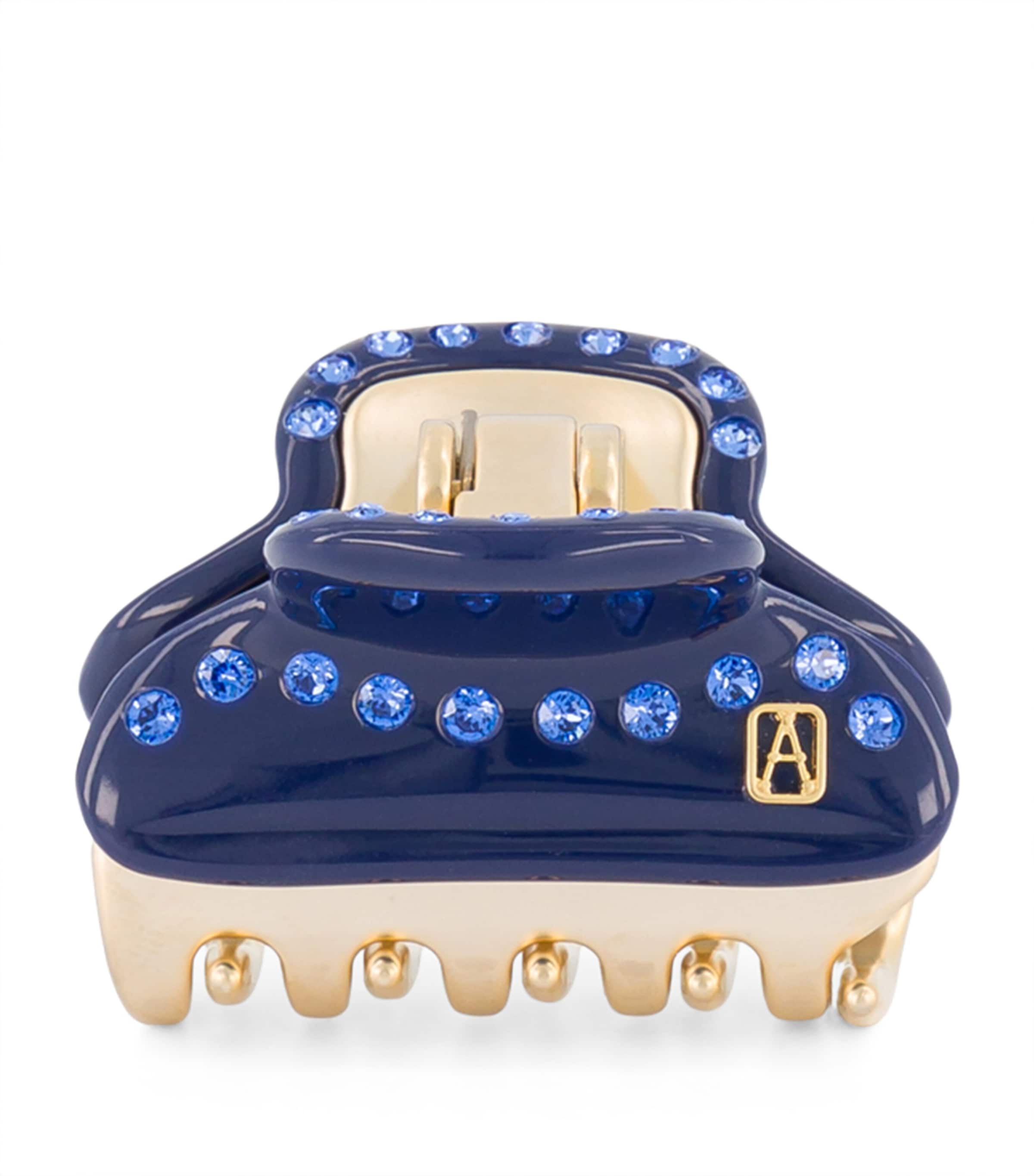 Gold-Plated Crystal-Embellished Claw Hair Clip M5- MARINE/OR Image 1