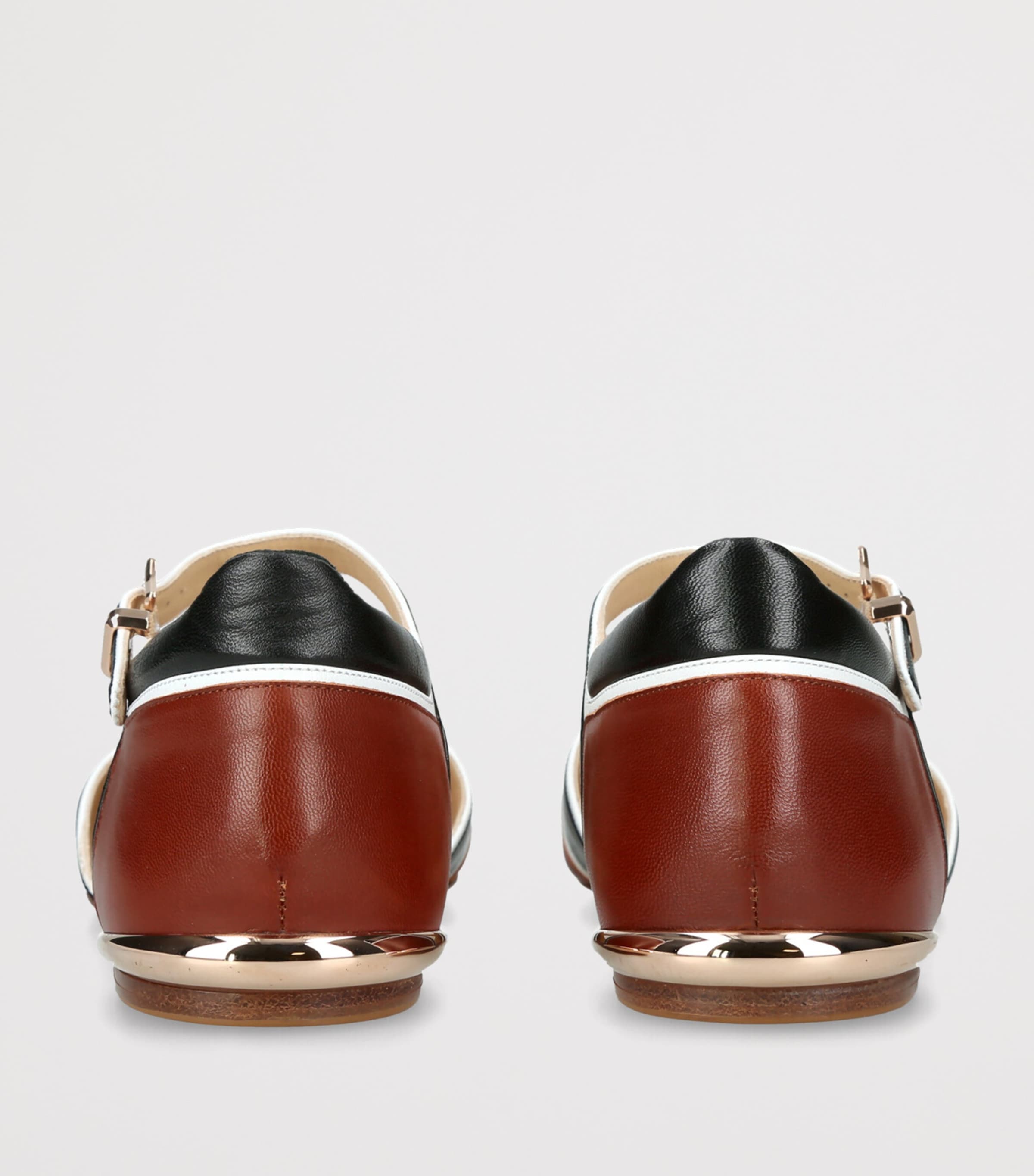 Gabriela Hearst Leather Leya T-Bar Ballet Flats Tan Image 2
