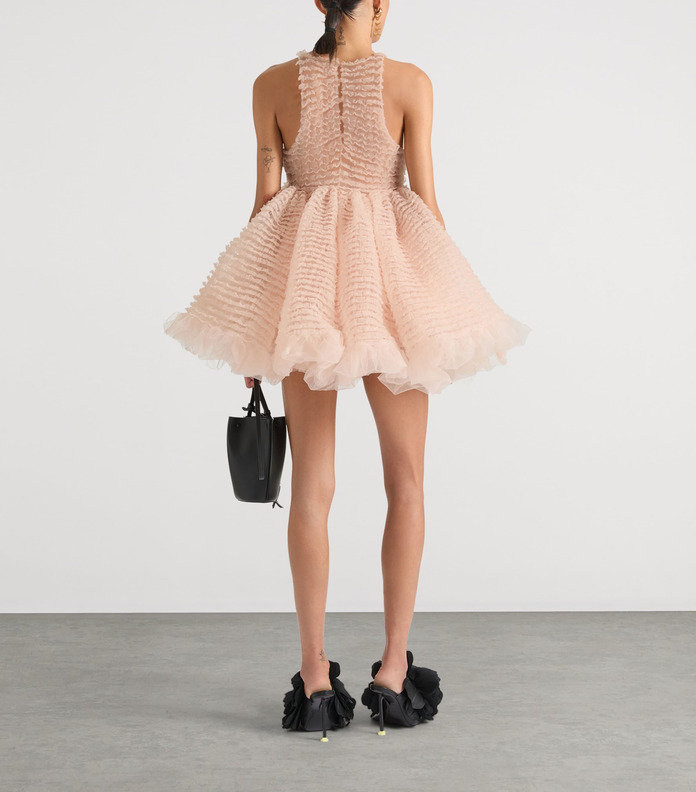 Givenchy Womens Tiered Mini Dress Light Peach Image 3