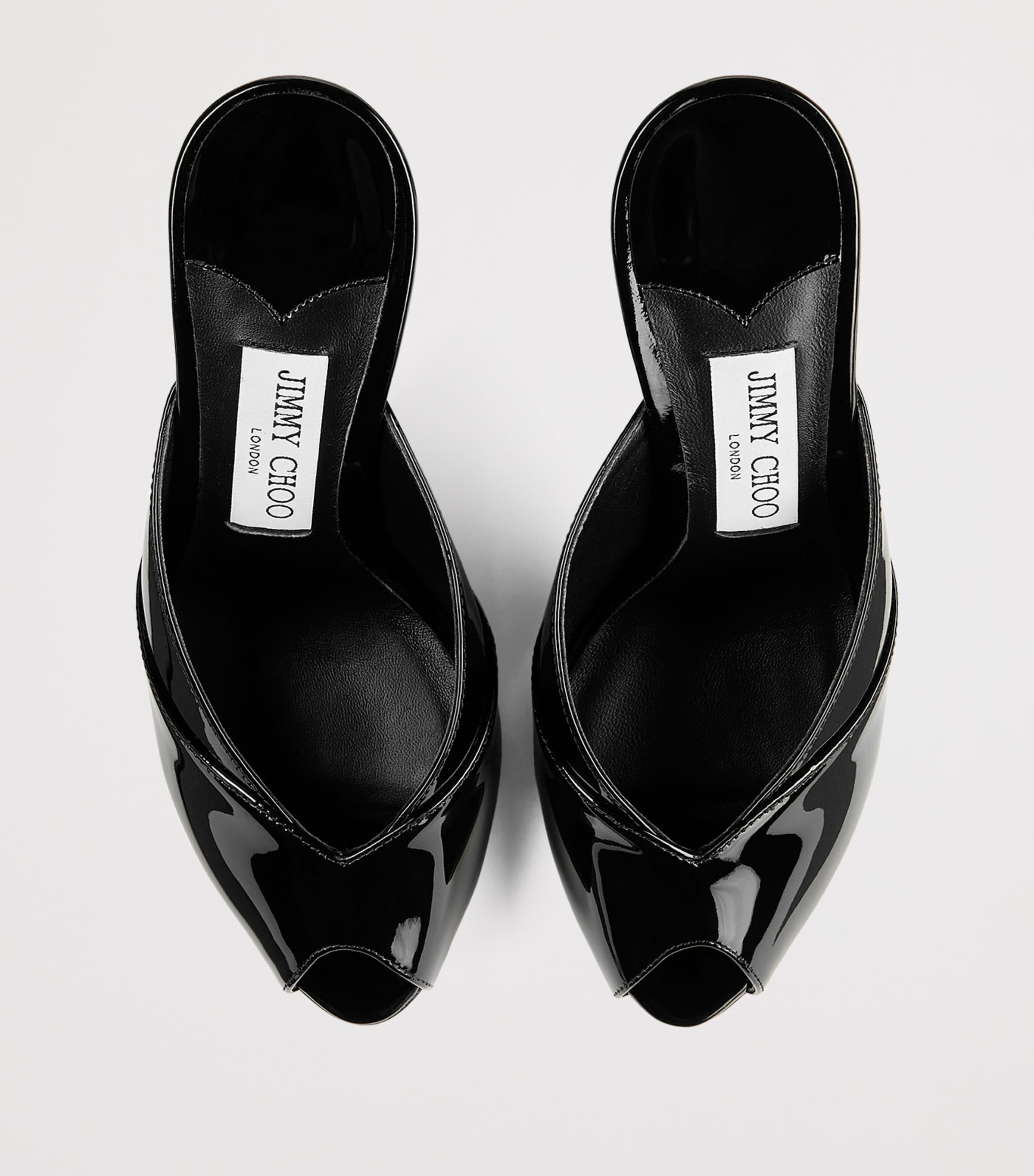 Brigitte 100 Patent Leather Mules BLACK Image 4