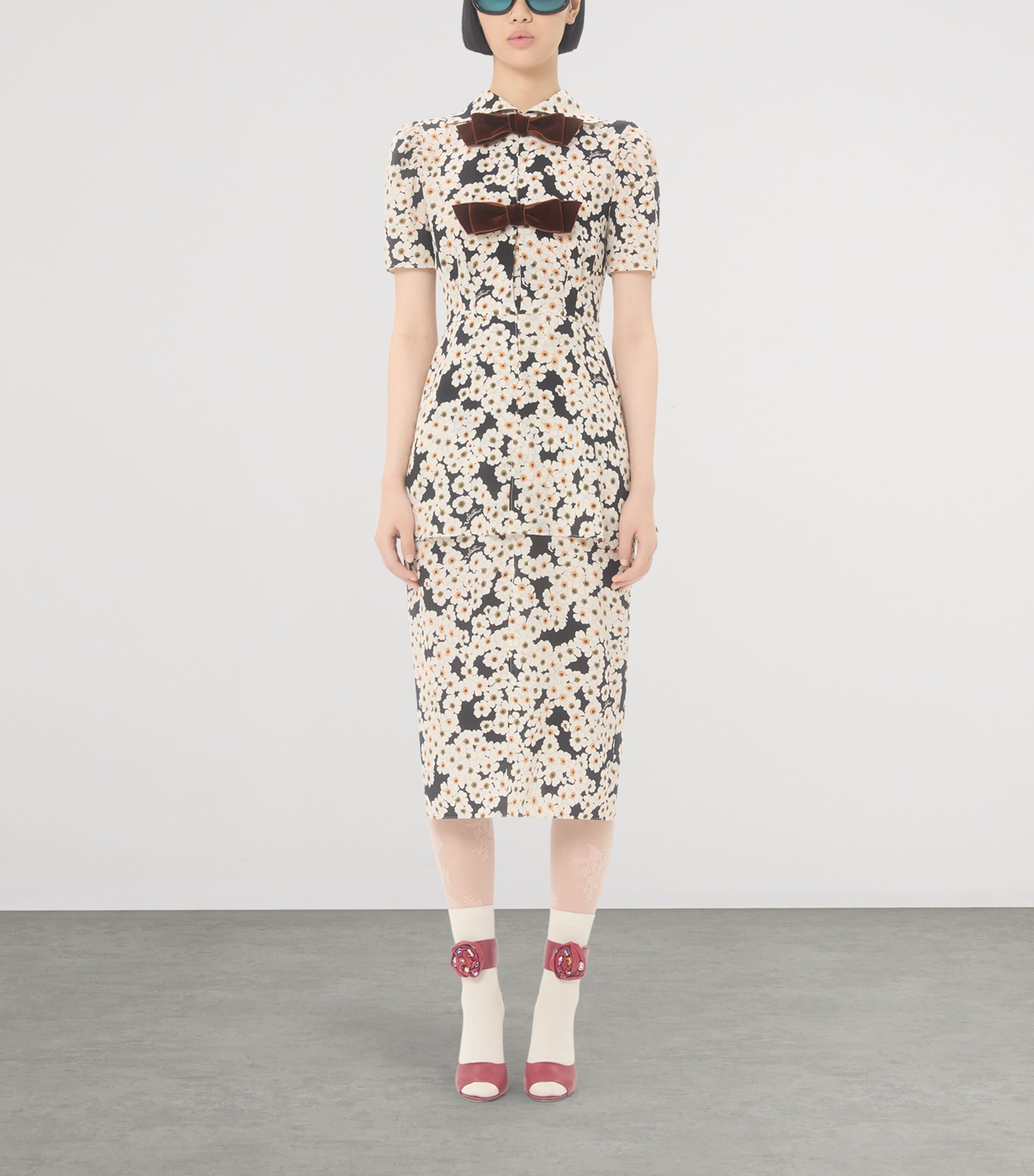 Silk Floral Midi Dress K92 Image 2