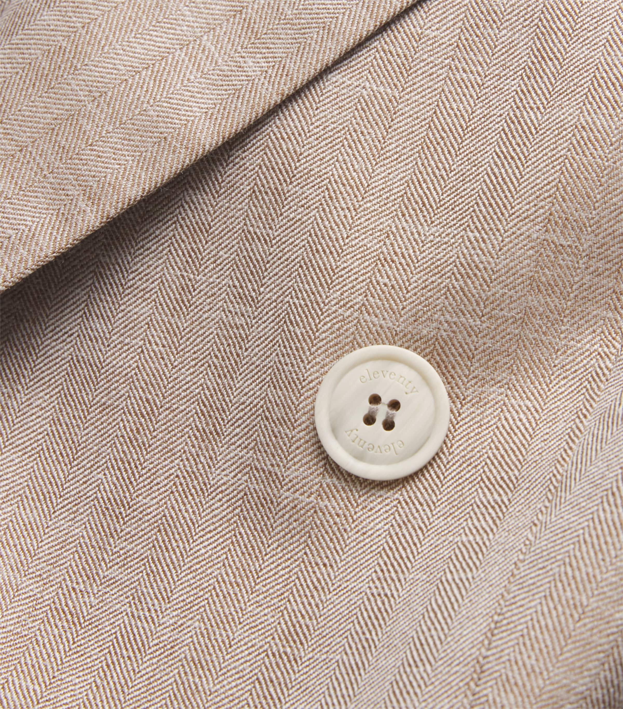 Wool-Silk-Linen Double-Breasted Blazer TABACCO Image 5