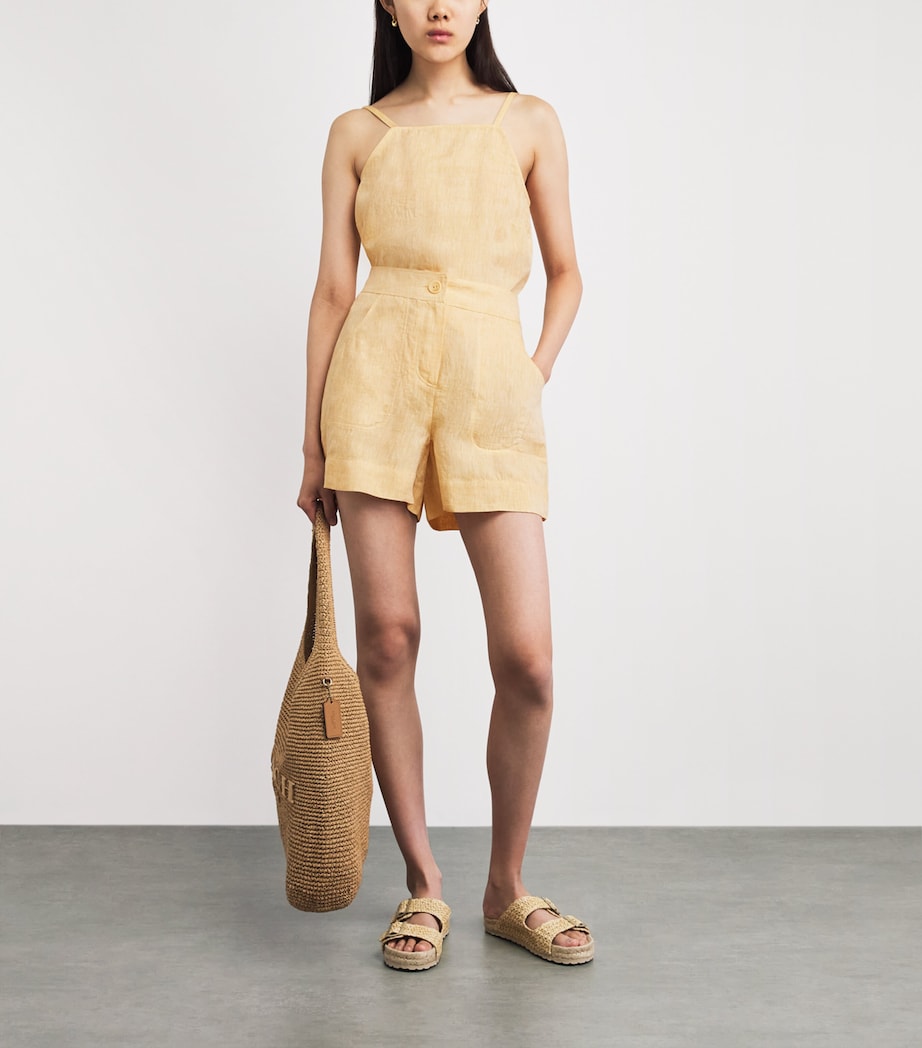 Eres Womens Linen Enjouee Tailored Shorts Orge Image 2
