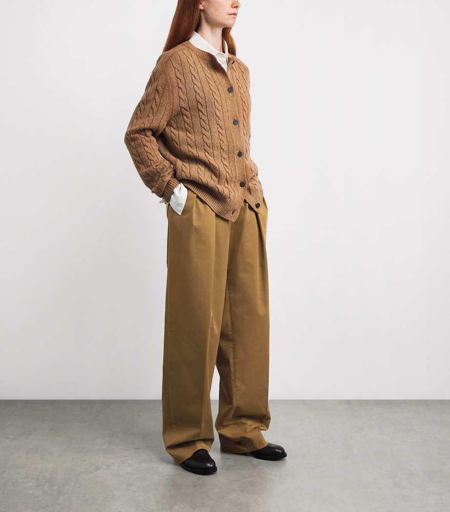 Igor Wide-Leg Tailored Trousers DARK SAND Image 2
