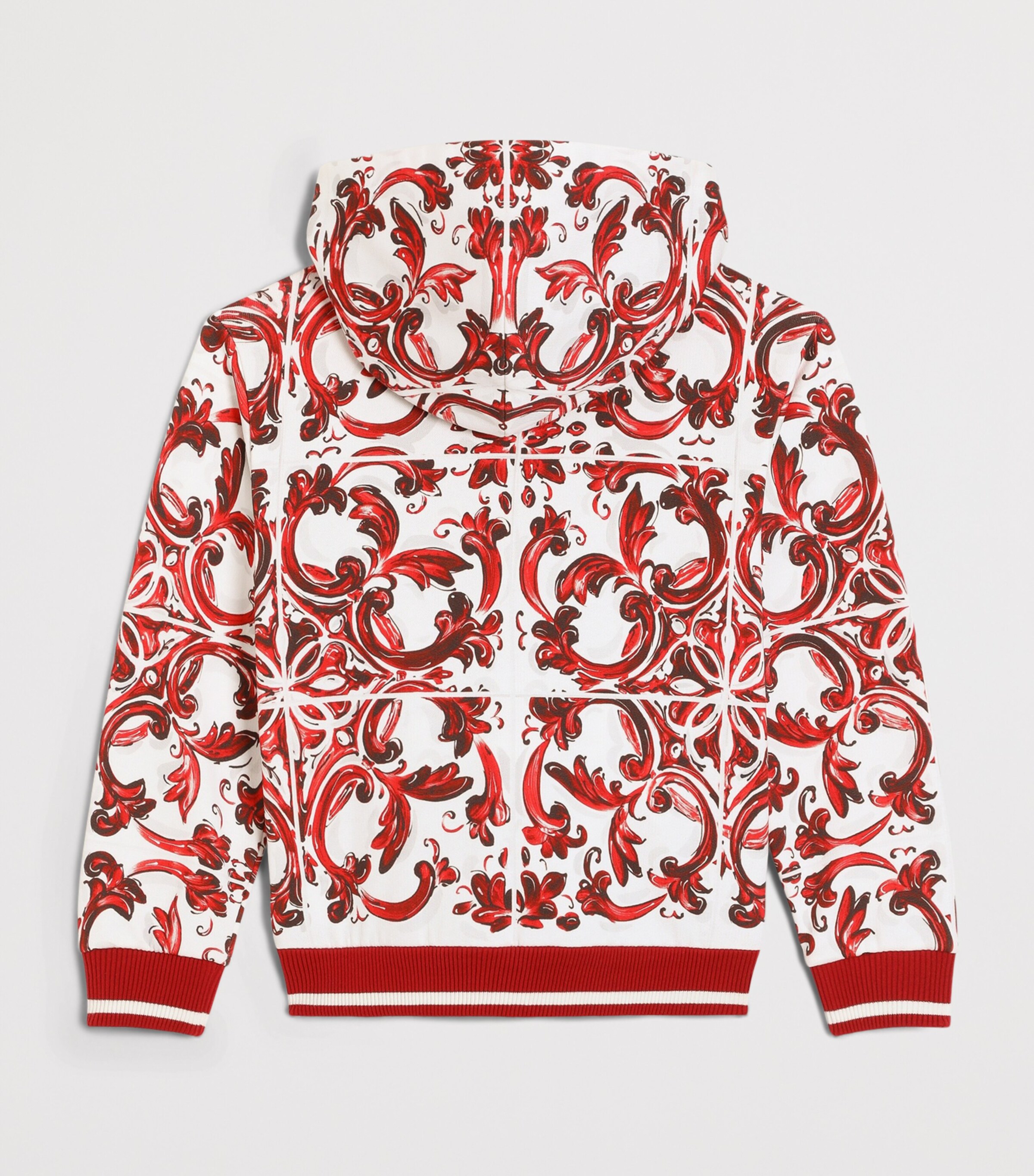 Dolce&Gabbana Kids Majolica Print Hoodie (8-14 Years) Maiolica Ru Image 2
