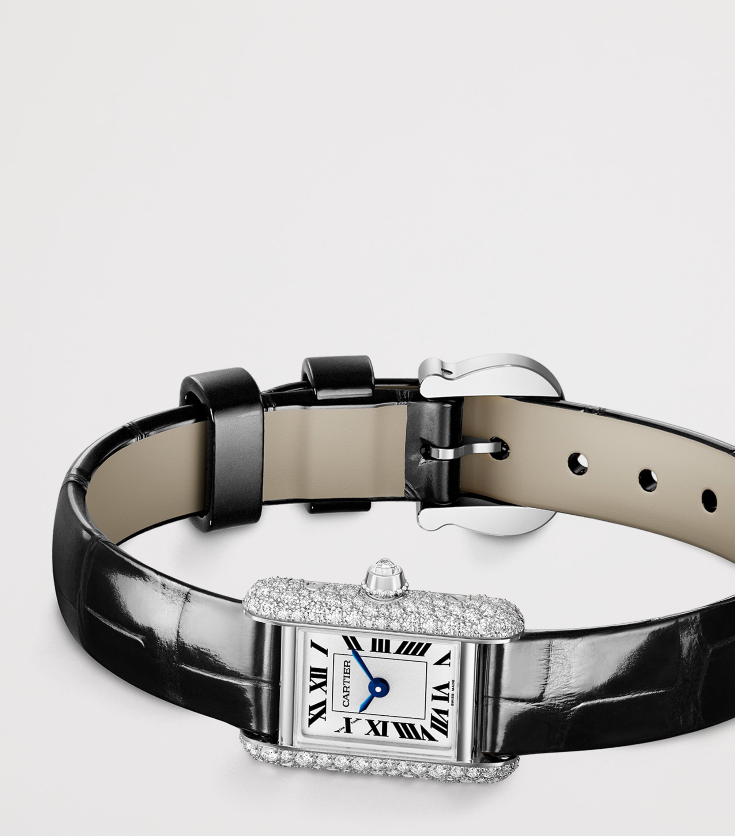 Cartier White Gold and Diamond Tank Louis Watch 16.5mm White Gold Image 5