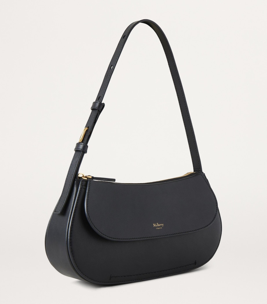 Leather Clovelly Shoulder Bag BLACK Image 2