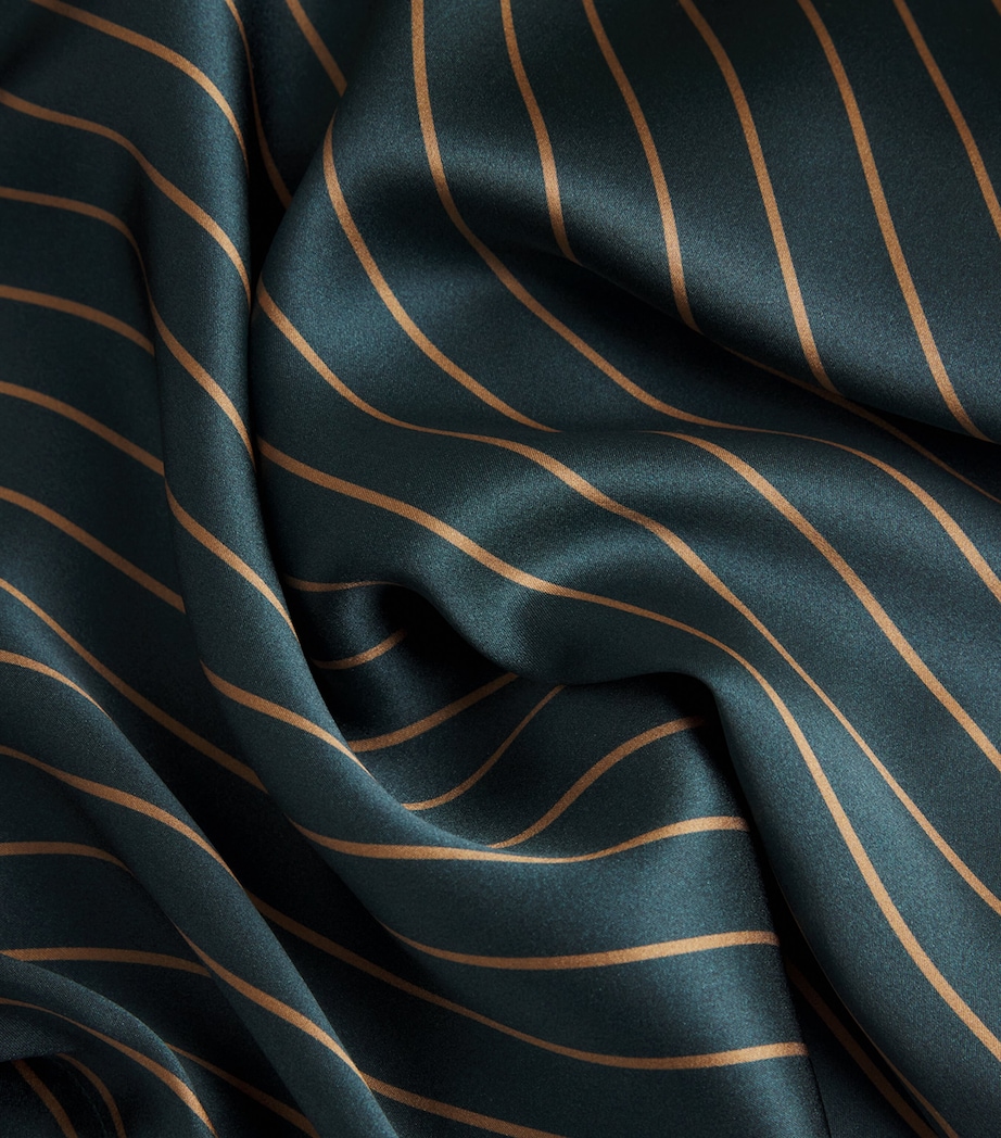 Derek Rose Mens Silk Brindisi Pyjama Set Green Image 5