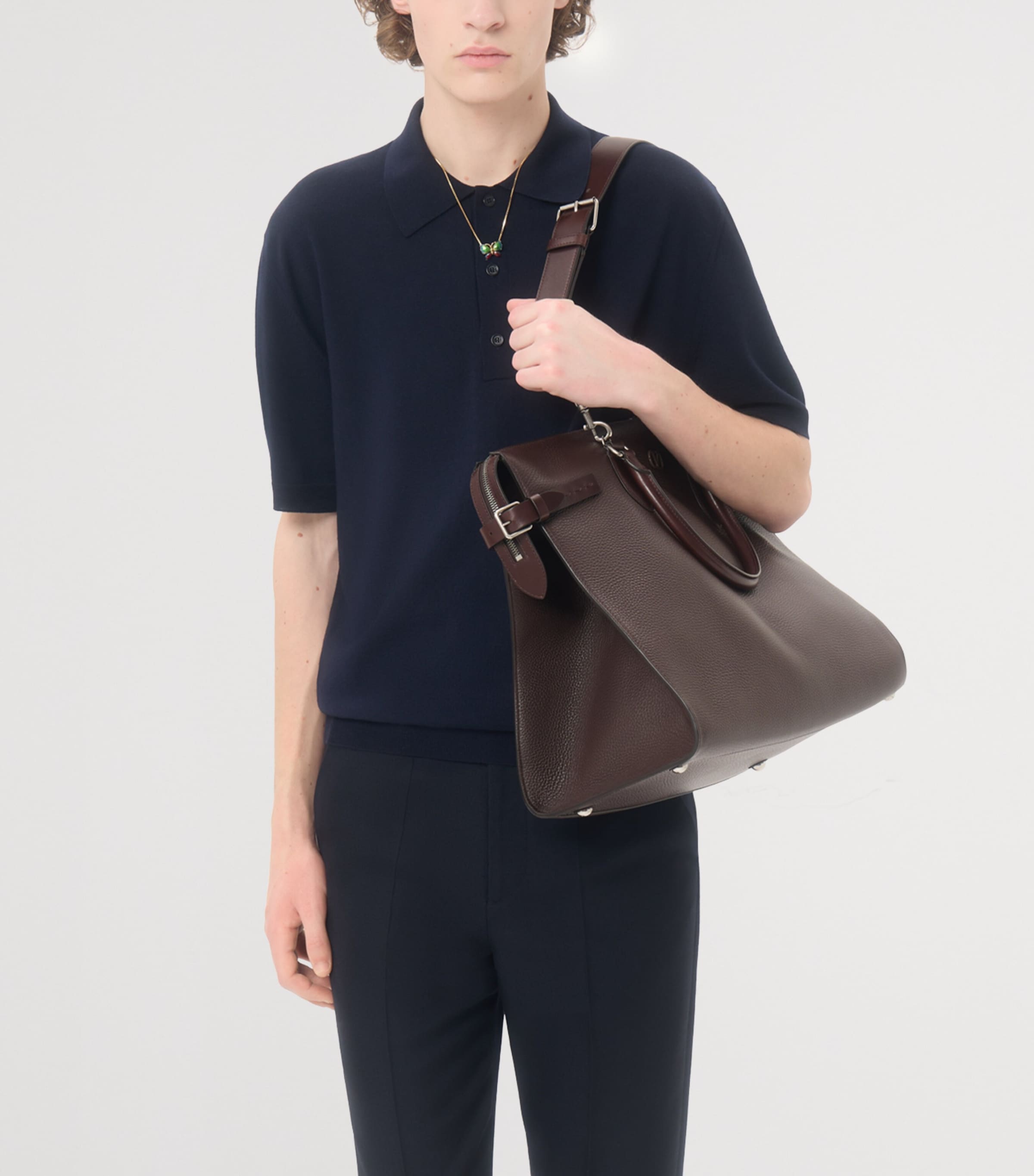 Valentino Mens Virgin Wool VLogo Signature Polo Shirt Image 6