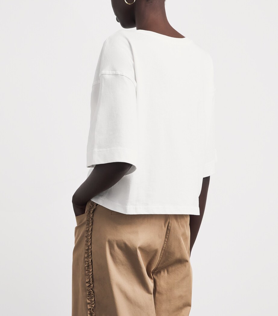 Claudie Pierlot Womens Cotton Relaxed T-Shirt Ecru Image 5