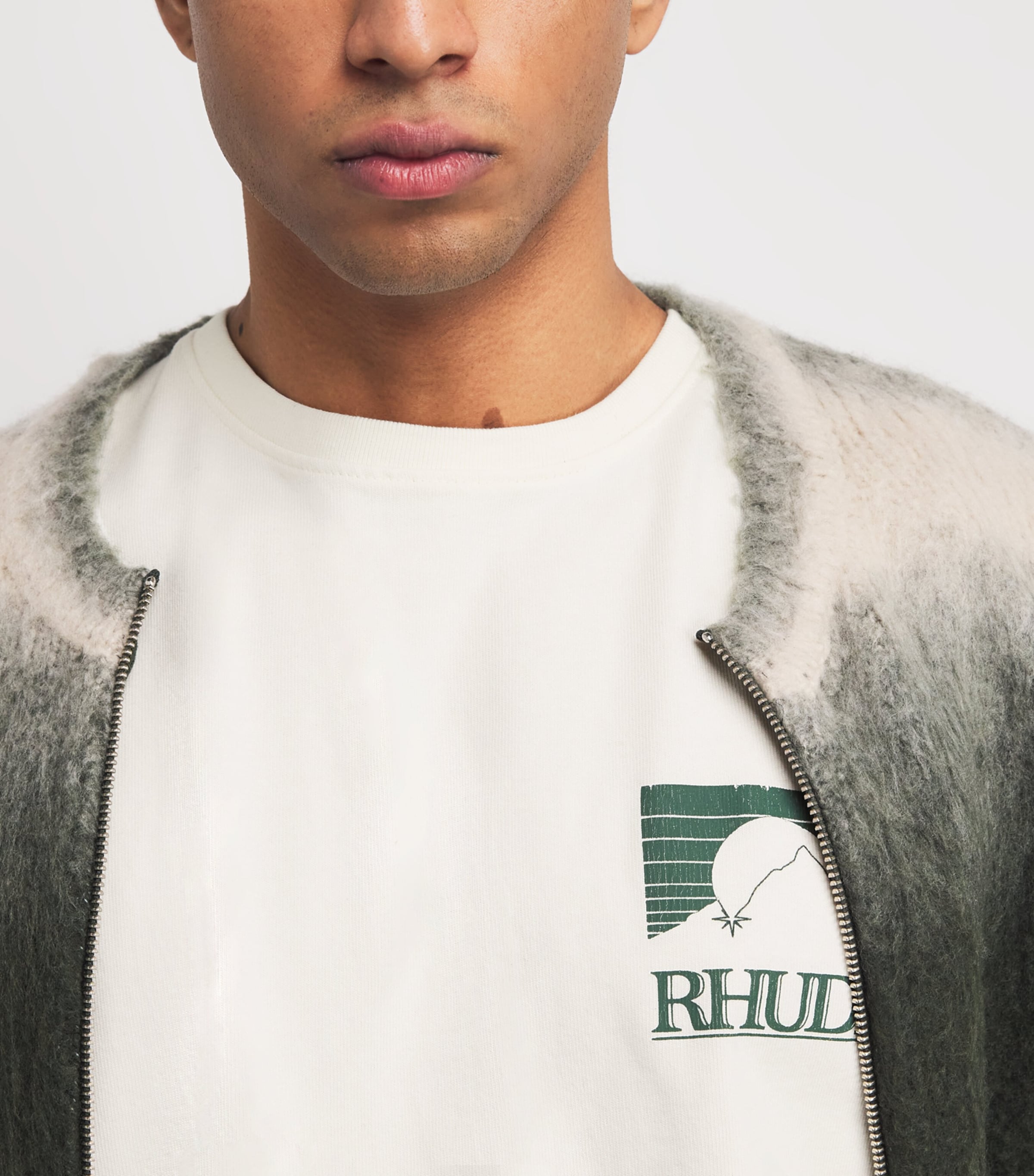 Cotton Printed Moonlight T-Shirt  WHITE/ GREEN 6044 Image 6