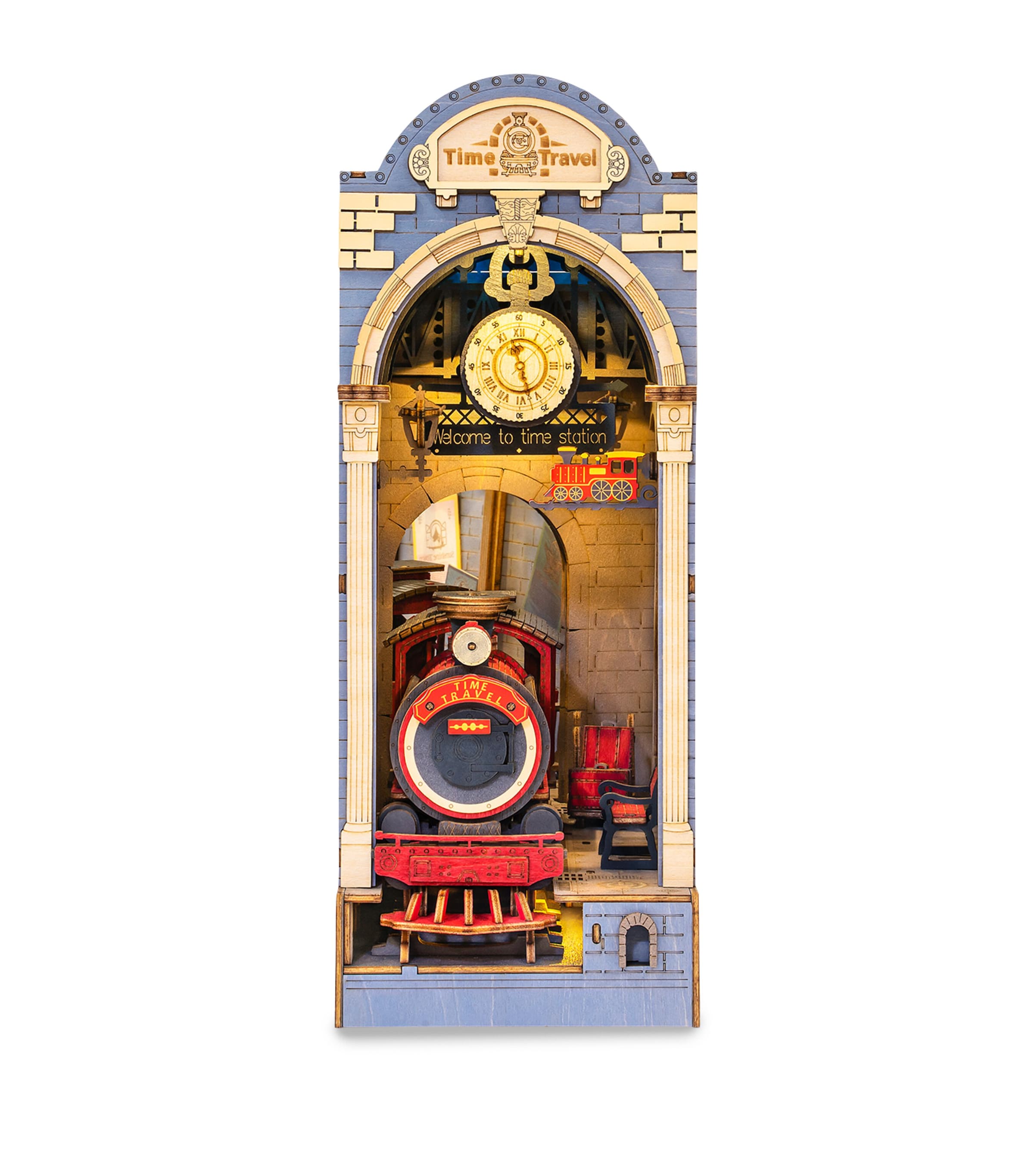 Robotime Time Travel Buildable Booknook | Gifts | Gifts for Kids | Toys | Arts & Crafts | Building & Construction Toys | Wooden Toys