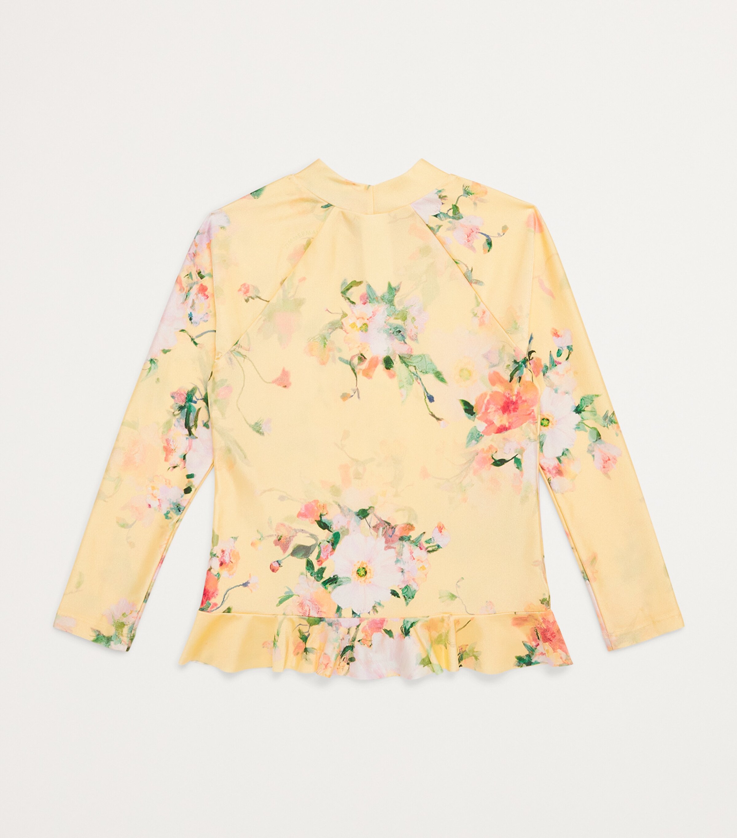 Zimmermann Girls Everley Frill Rash Guard in Yellow