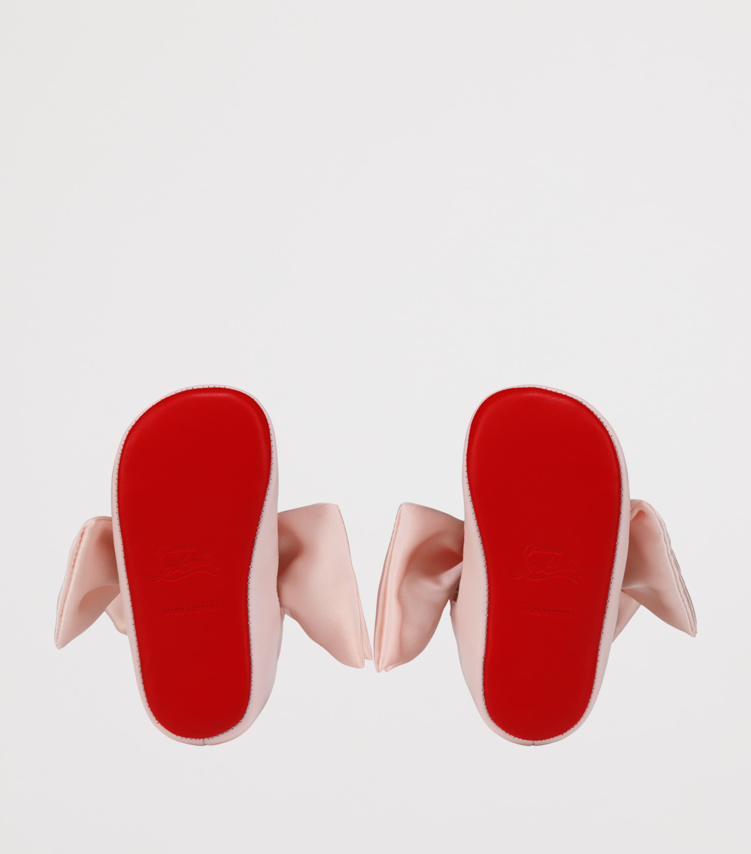 Christian Louboutin Kids 루 베이브 노도 가죽 발레 플랫