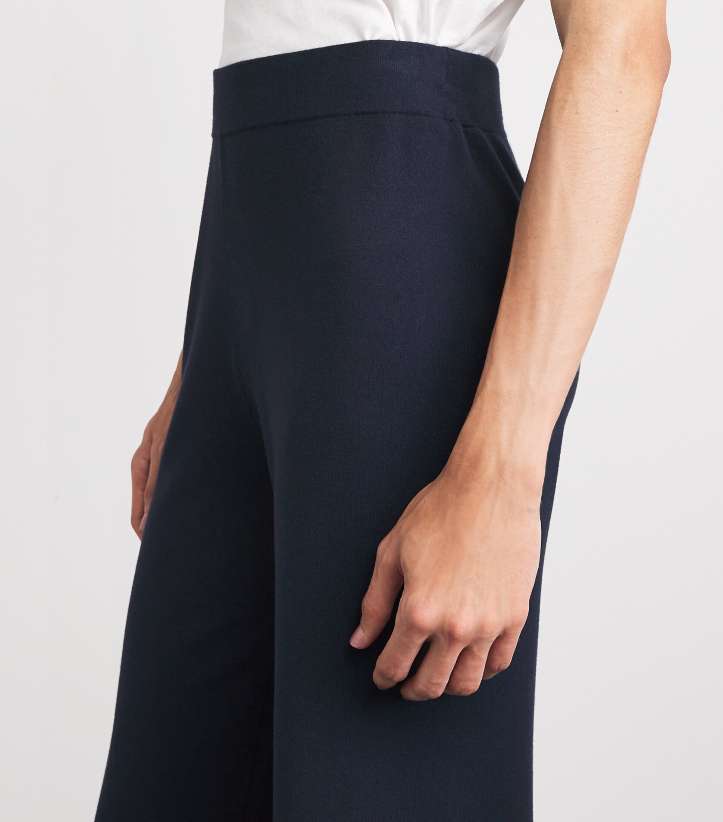 MM Womens Knitted Wide-Leg Trousers Ultramarine Image 3