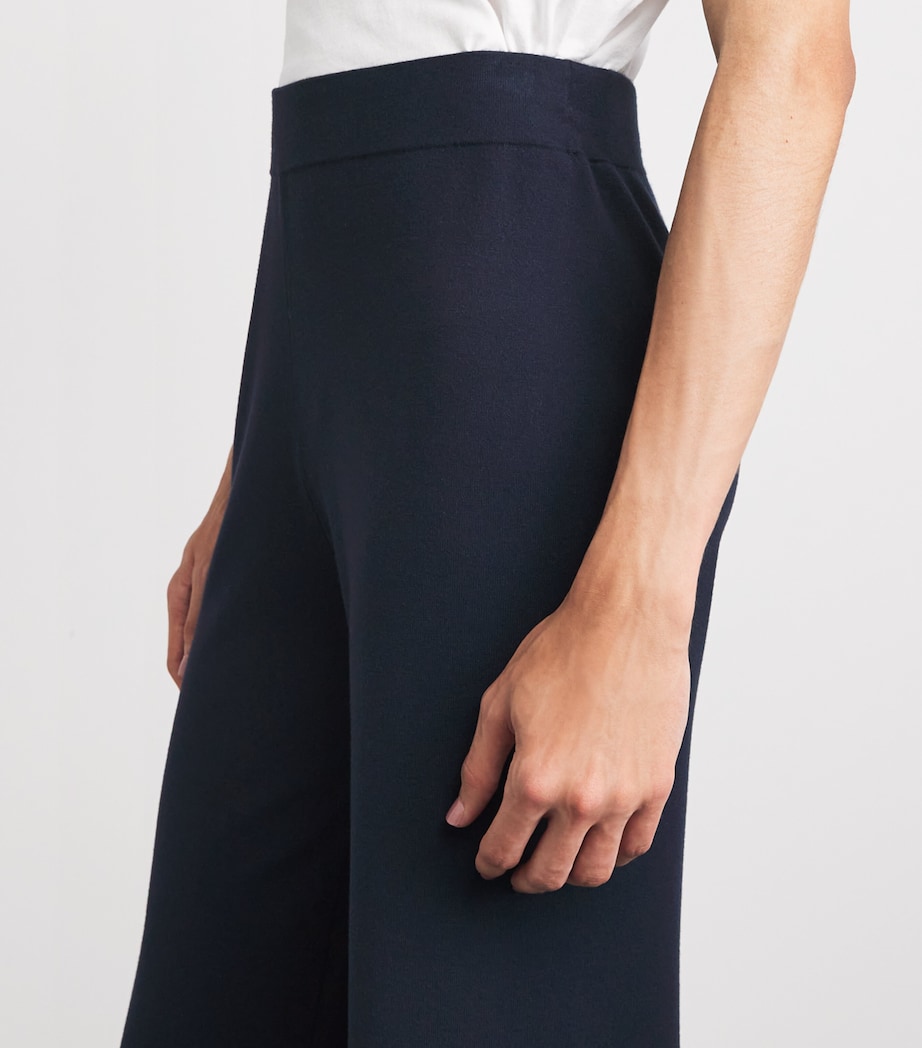 MM Womens Knitted Wide-Leg Trousers Ultramarine Image 3