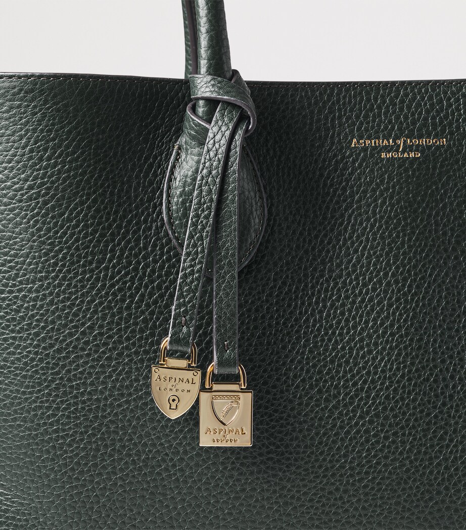 Aspinal Of London Leather London Tote Bag Alpine Green Image 5