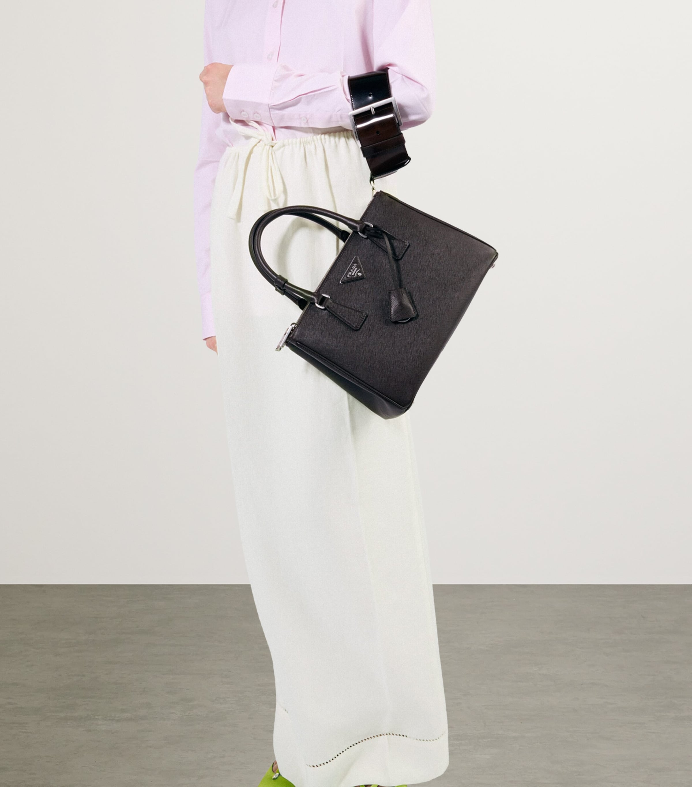 Prada Womens Linen Maxi Skirt Image 3