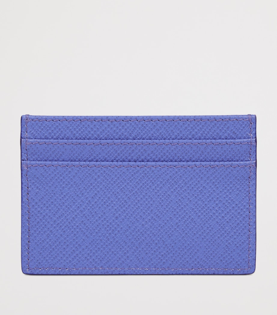 Smythson Calfskin Panama Card Holder Ultra Violet Image 3
