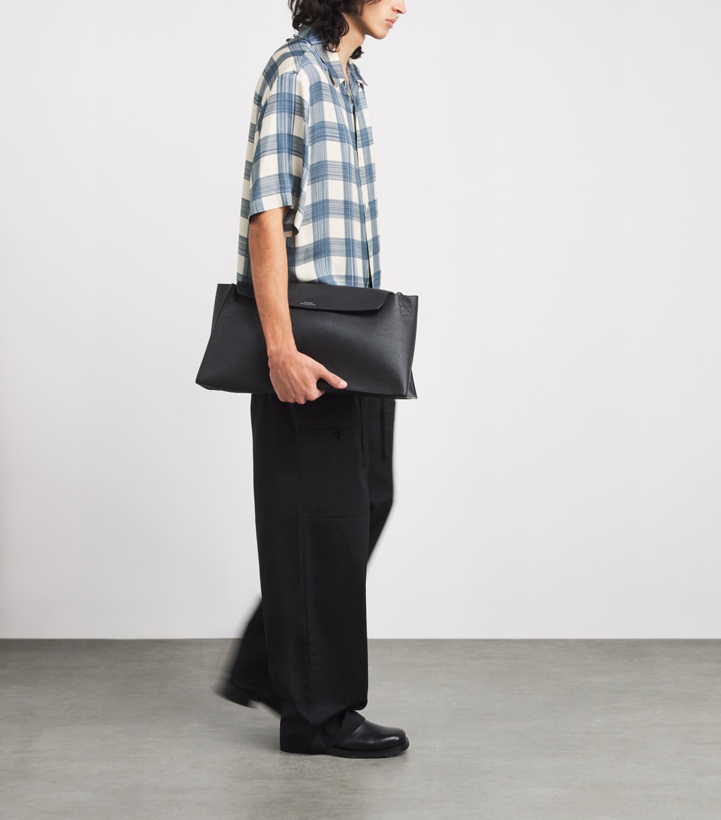 Short-Sleeve Check Shirt 294 BLUE HYDRANGEA Image 2