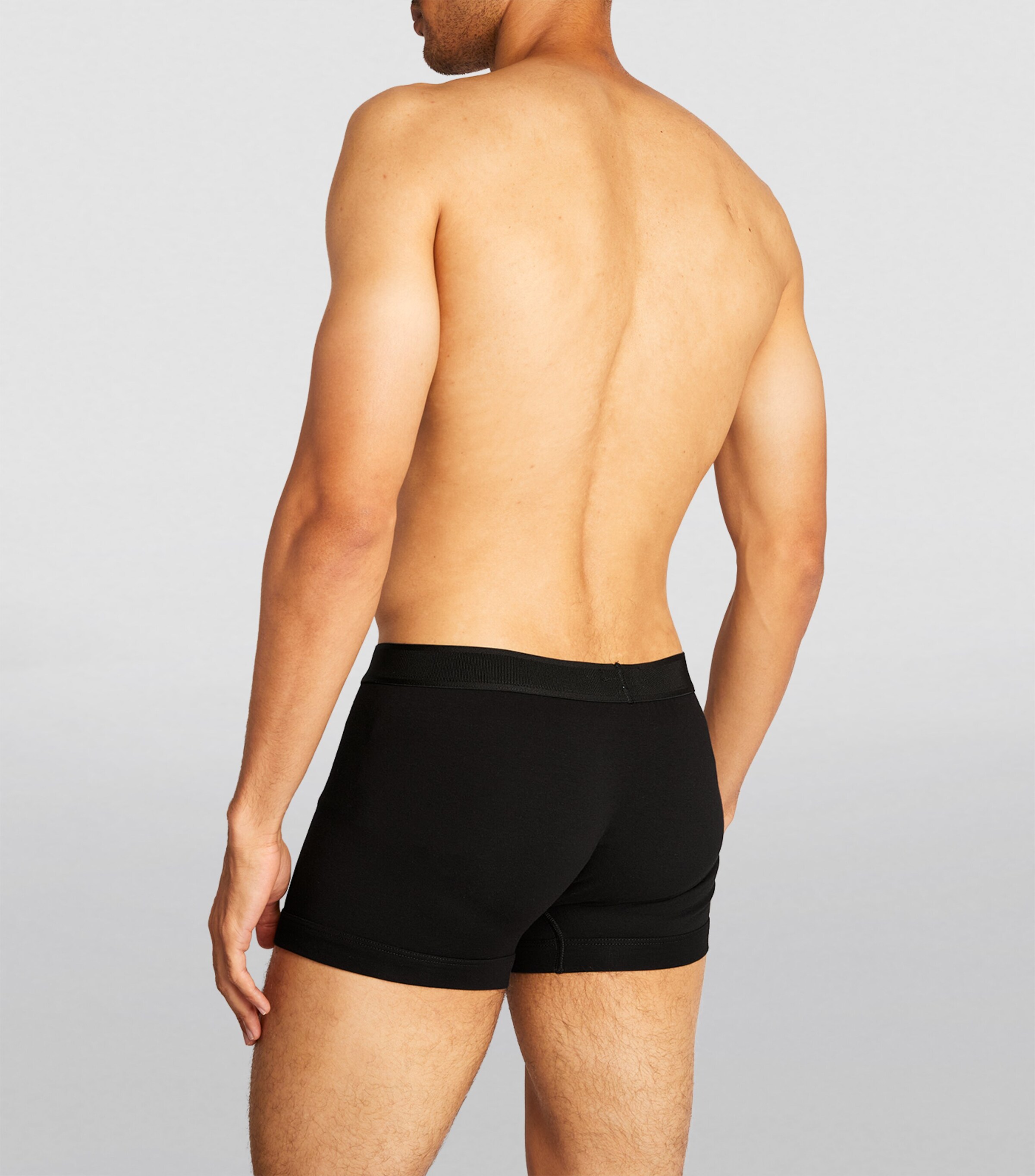 Stretch-Cotton Logo Boxers 002 BLACK Image 8