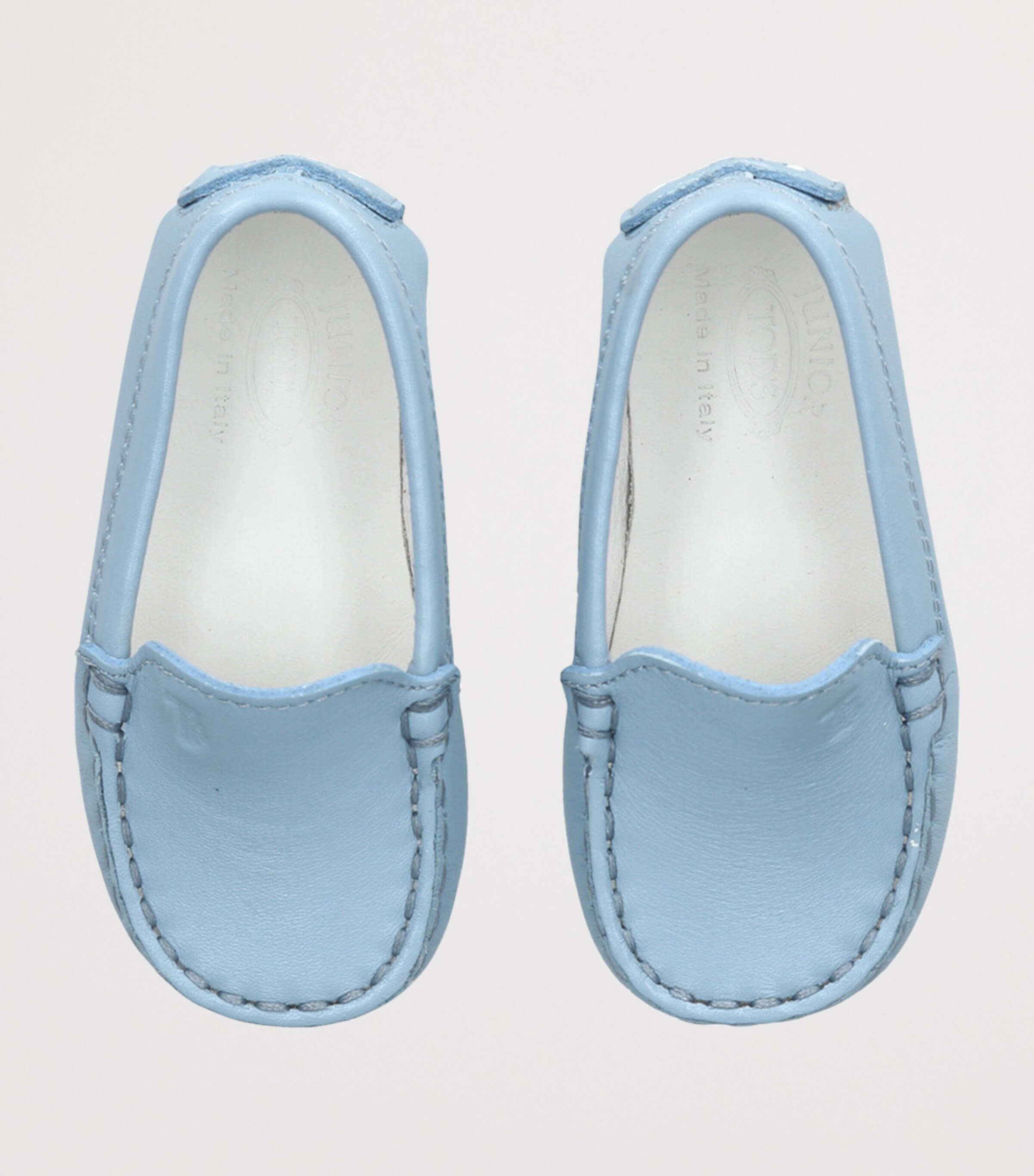 Leather Gommino Driving Shoes PALE BLUE Image 4