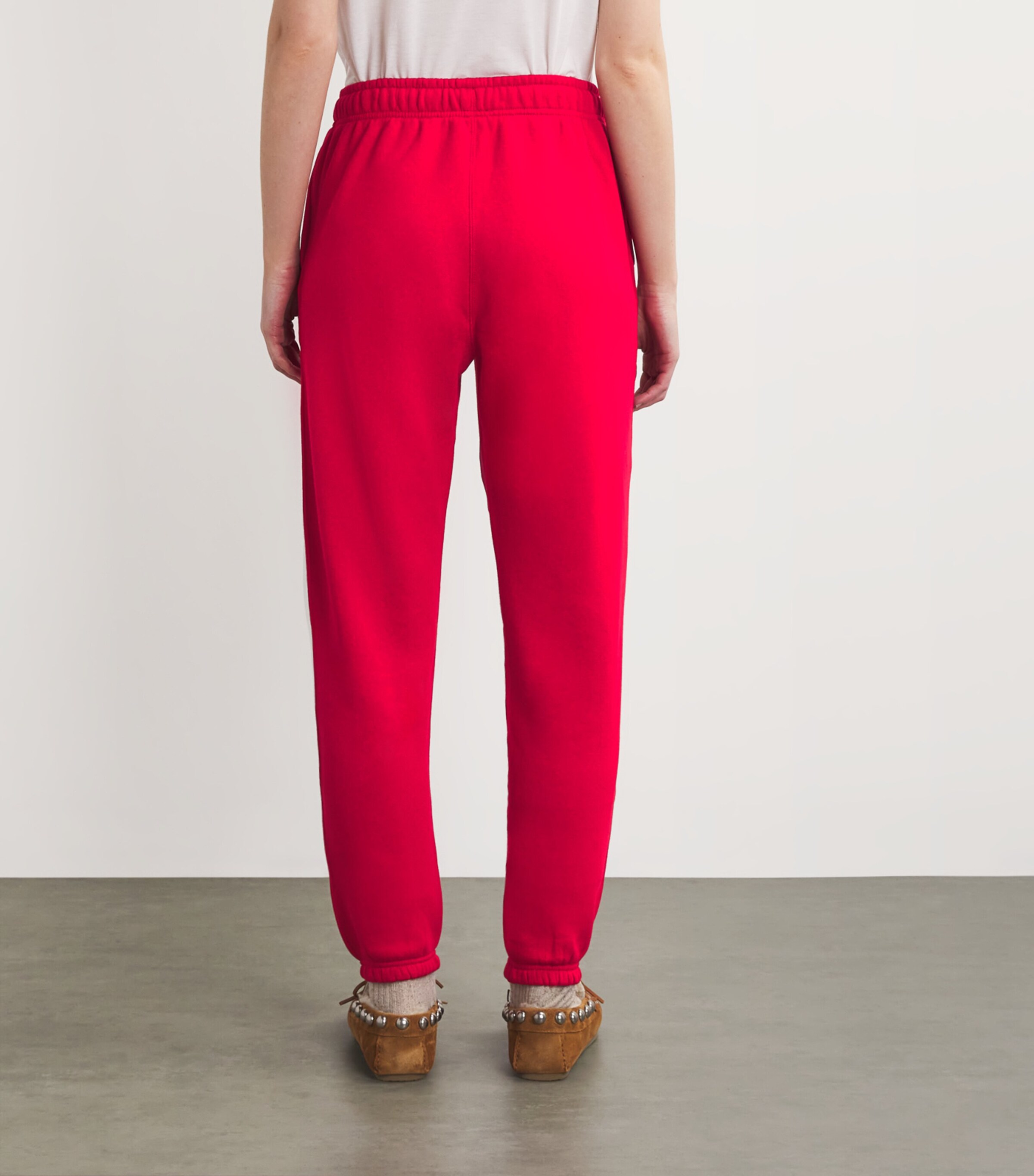 Polo Ralph Lauren Womens Cotton-Blend Polo Pony Sweatpants Red Image 4