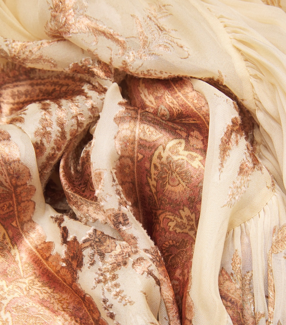 Printed Batwing Hypnotic Mini Dress CREAM PAISLEY Image 5