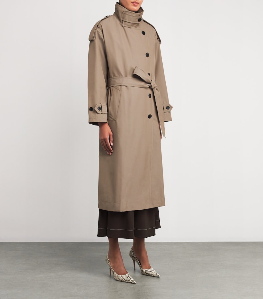 Twill Favi Trench Coat DKHAI-DK KHAKI (DK-BR) Image 3