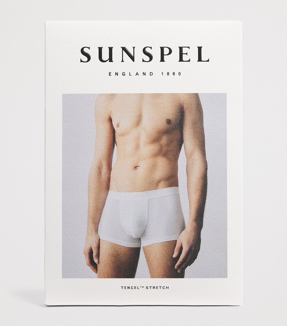 Sunspel Mens Stretch-Tencel Trunks Buaa Navy Image 4