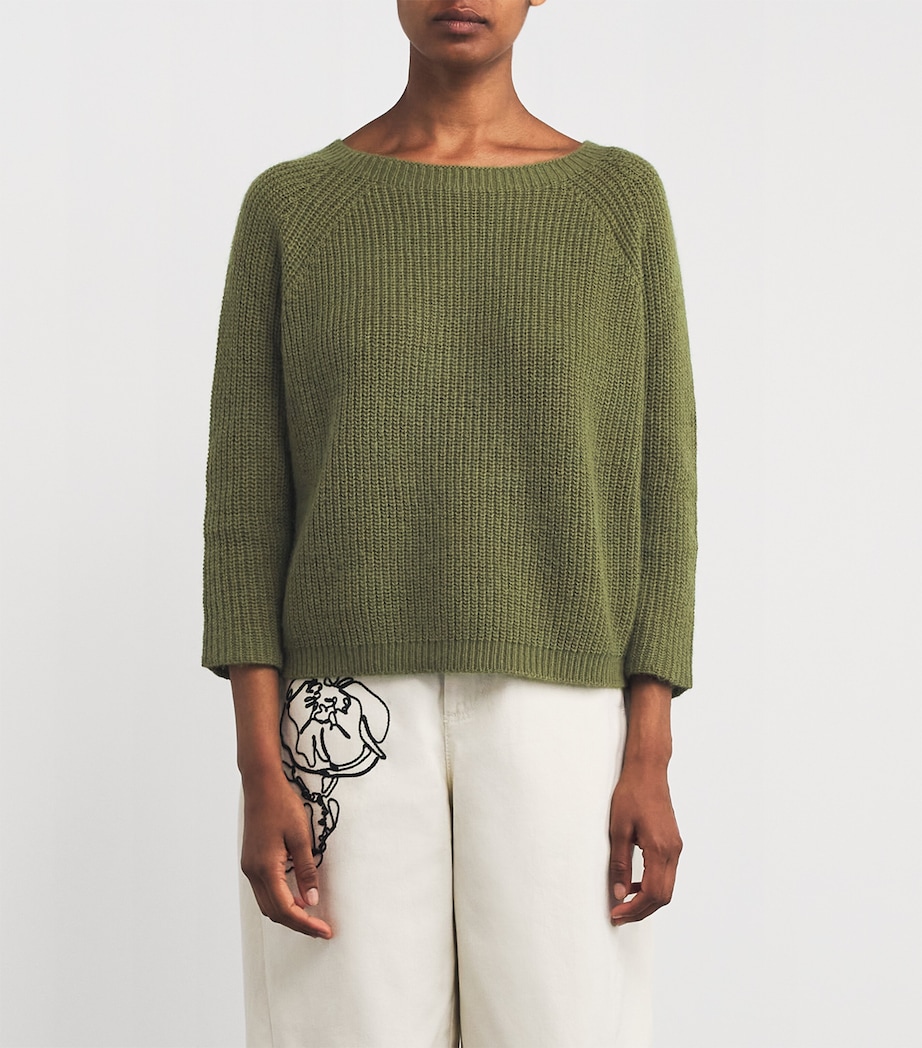 Round-Neck Sweater OLIVE GREEN Image 3
