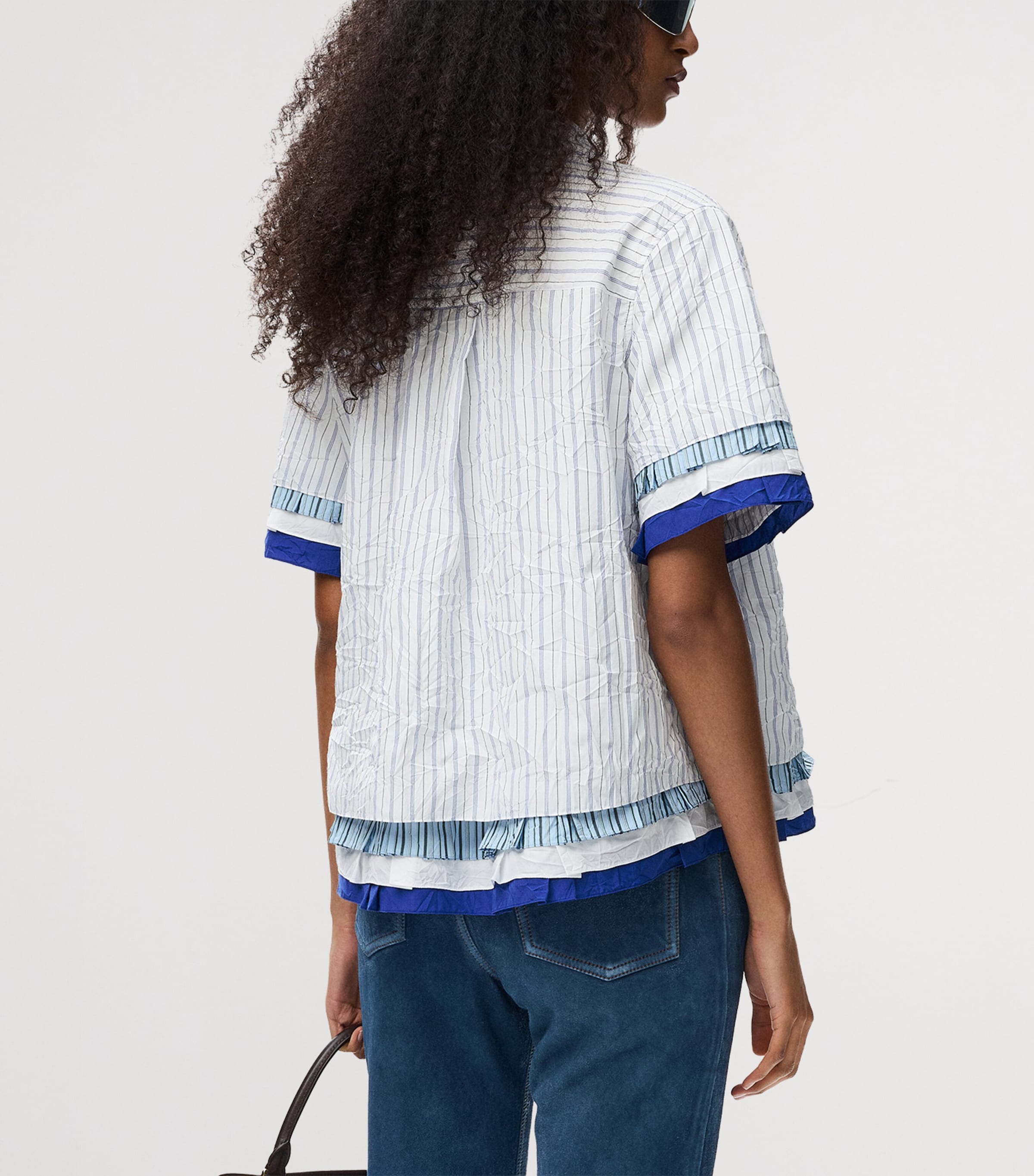 LOEWE Womens Layered Shirt White/multicolor Image 4