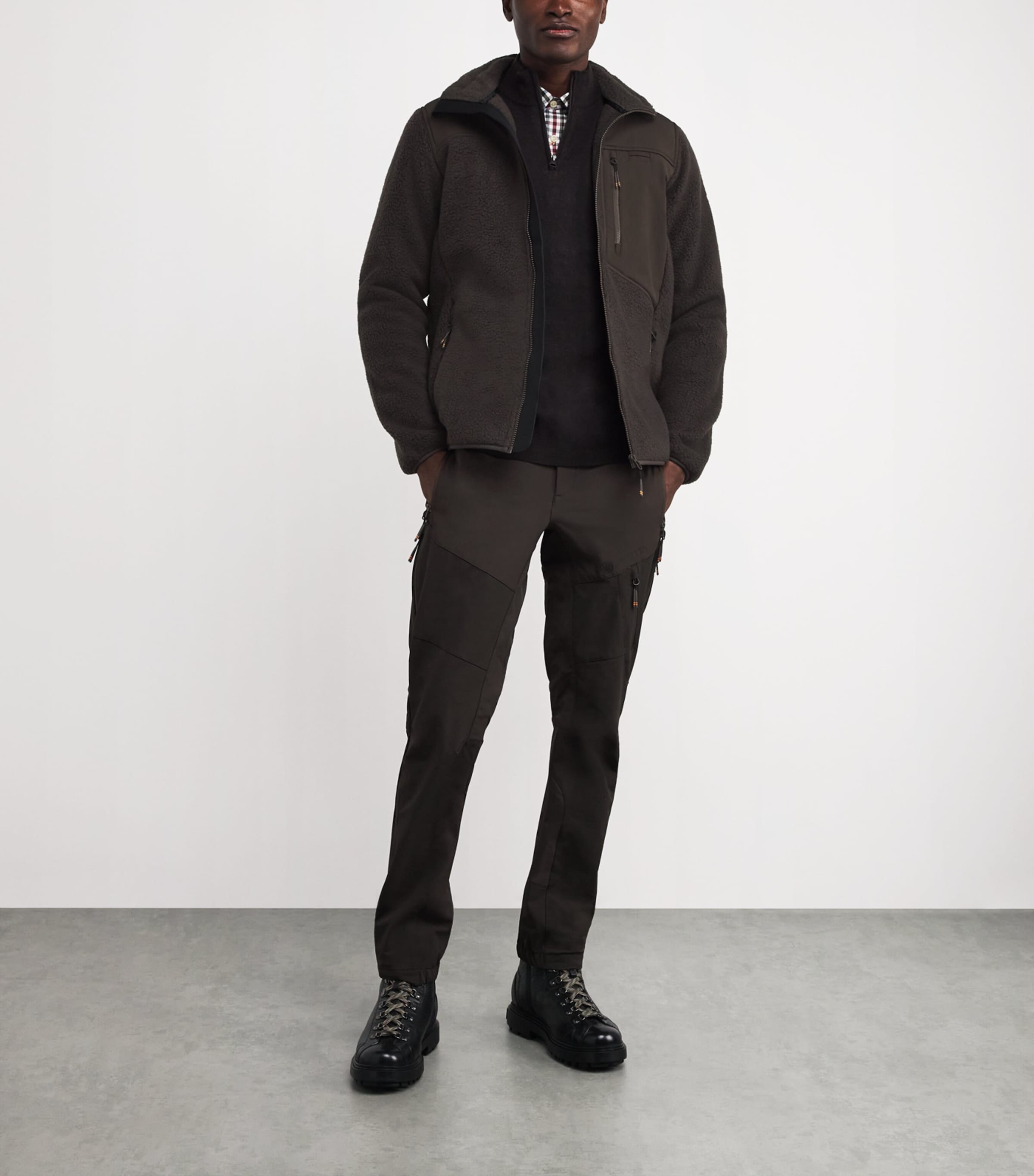 Sherpa Fleece Halifax Jacket 08AA : BROWN BARK Image 2