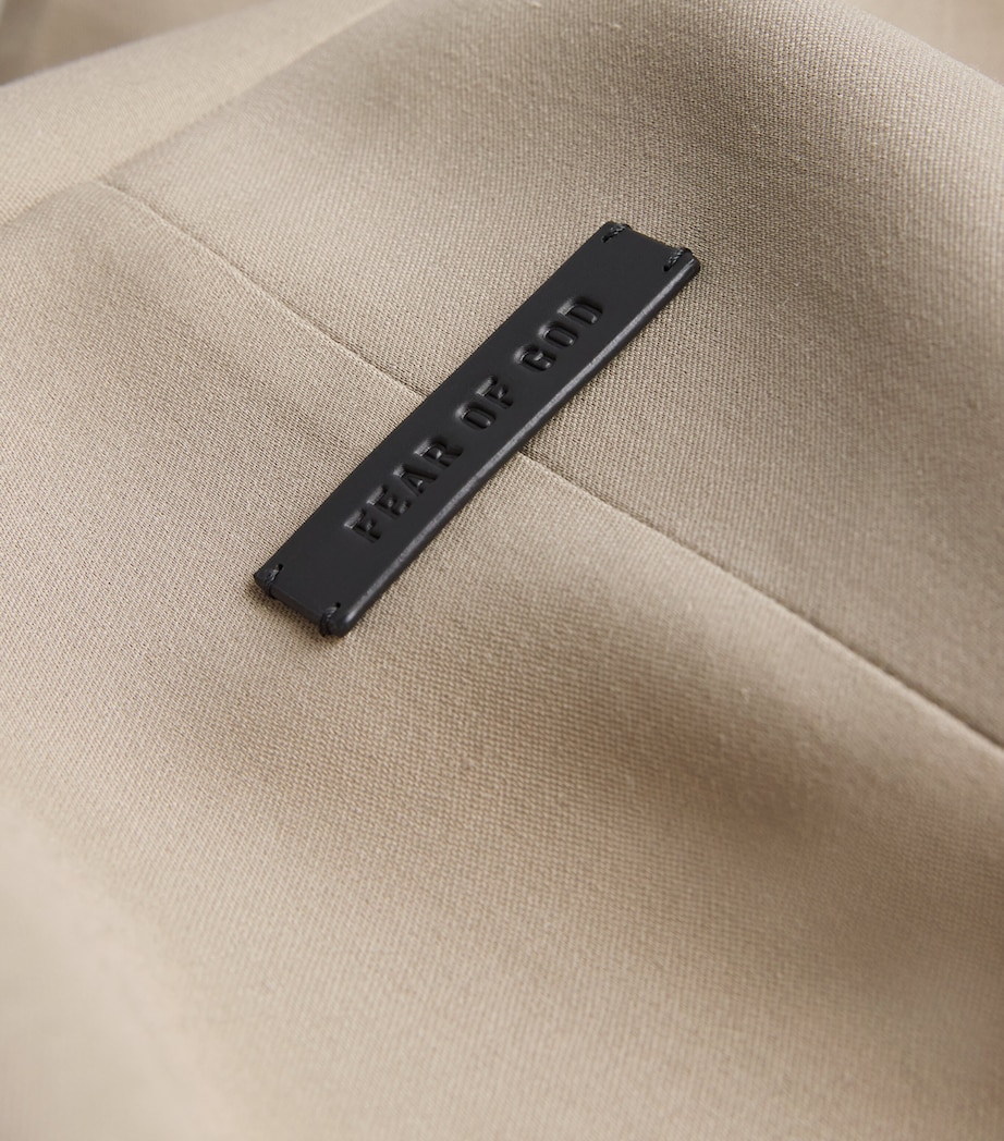 Virgin Wool-Blend High-Neck Jacket DUSTY BEIGE Image 5