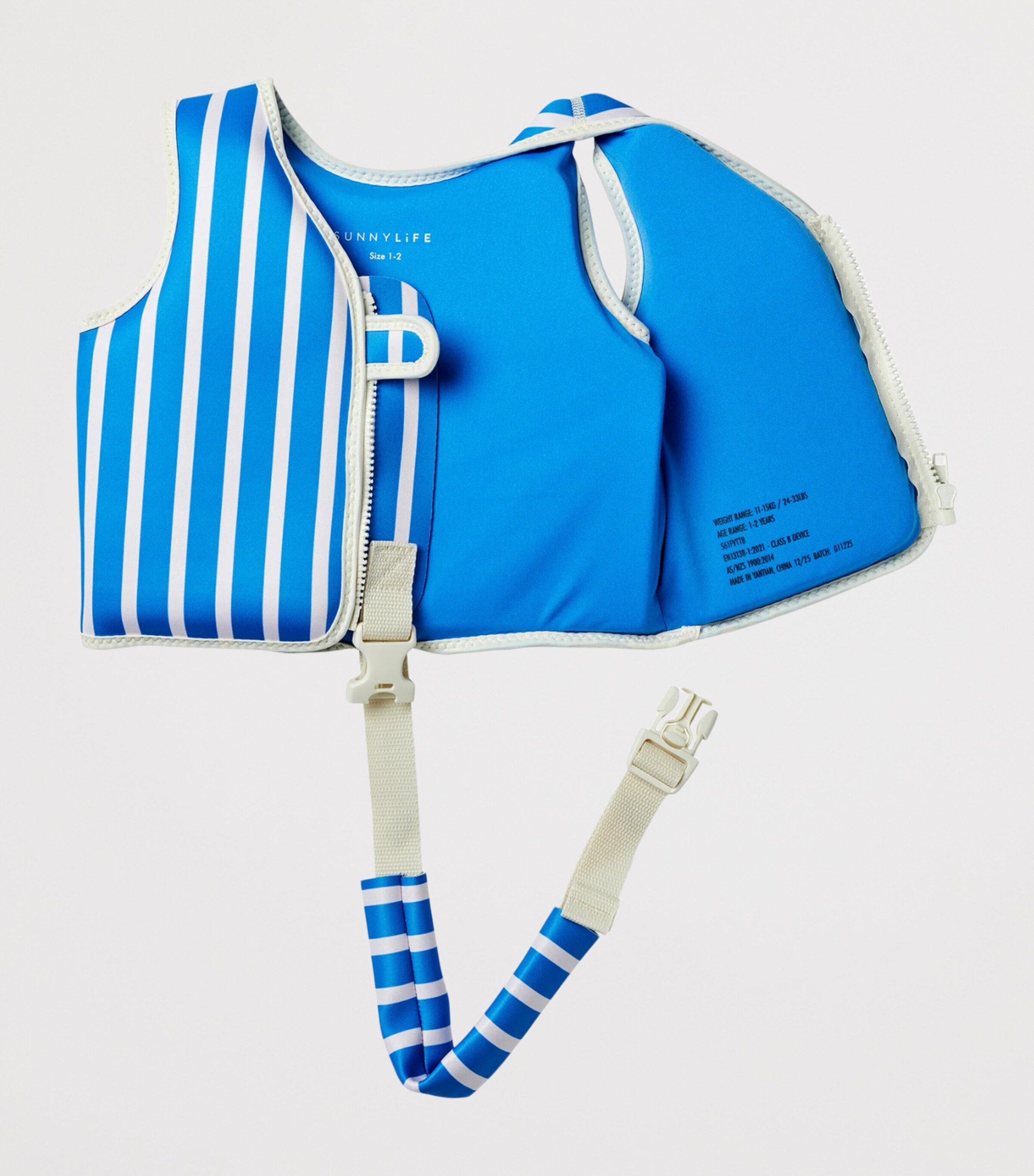 Sunnylife Kids Tino the Tiger Swim Vest (12-24 Months) Blue Image 5