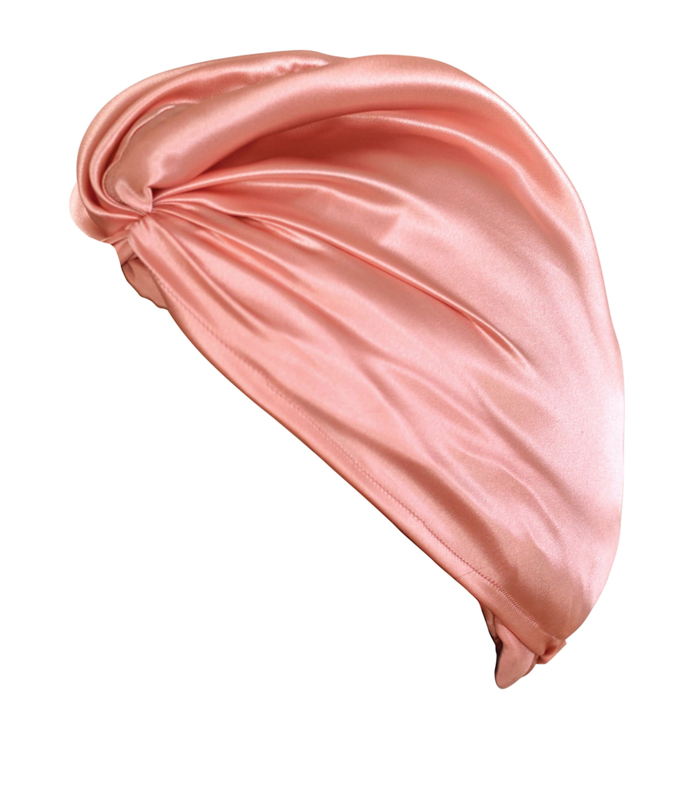 Holistic Silk Mulberry Silk Hair Turban In Pink