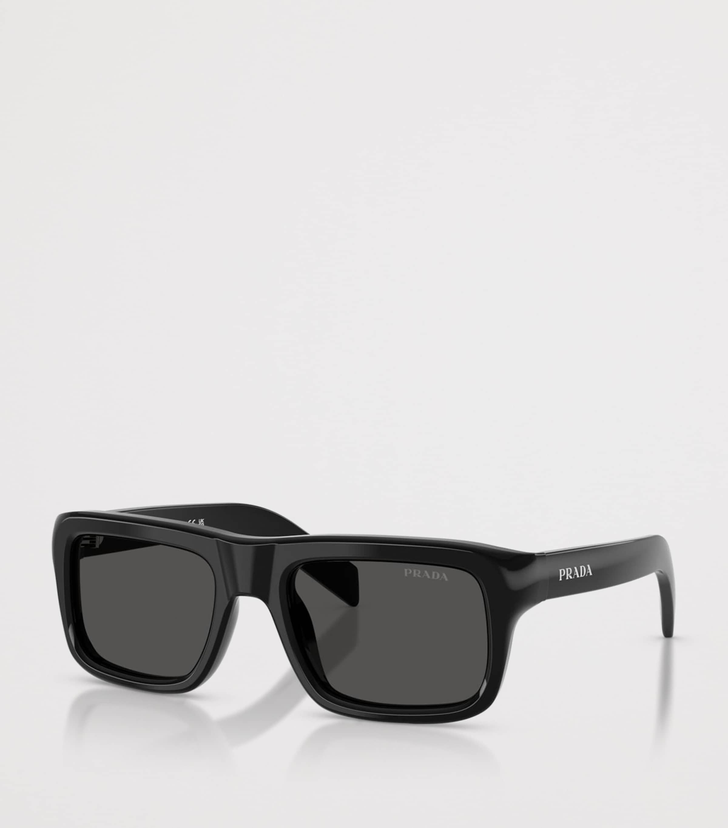 Prada Acetate Square Sunglasses Black Image 2