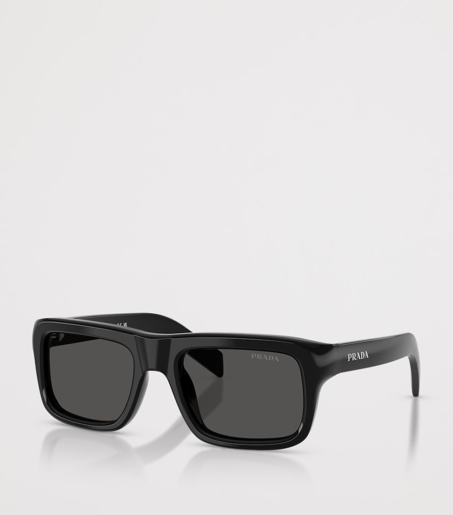 Prada Acetate Square Sunglasses Black Image 2