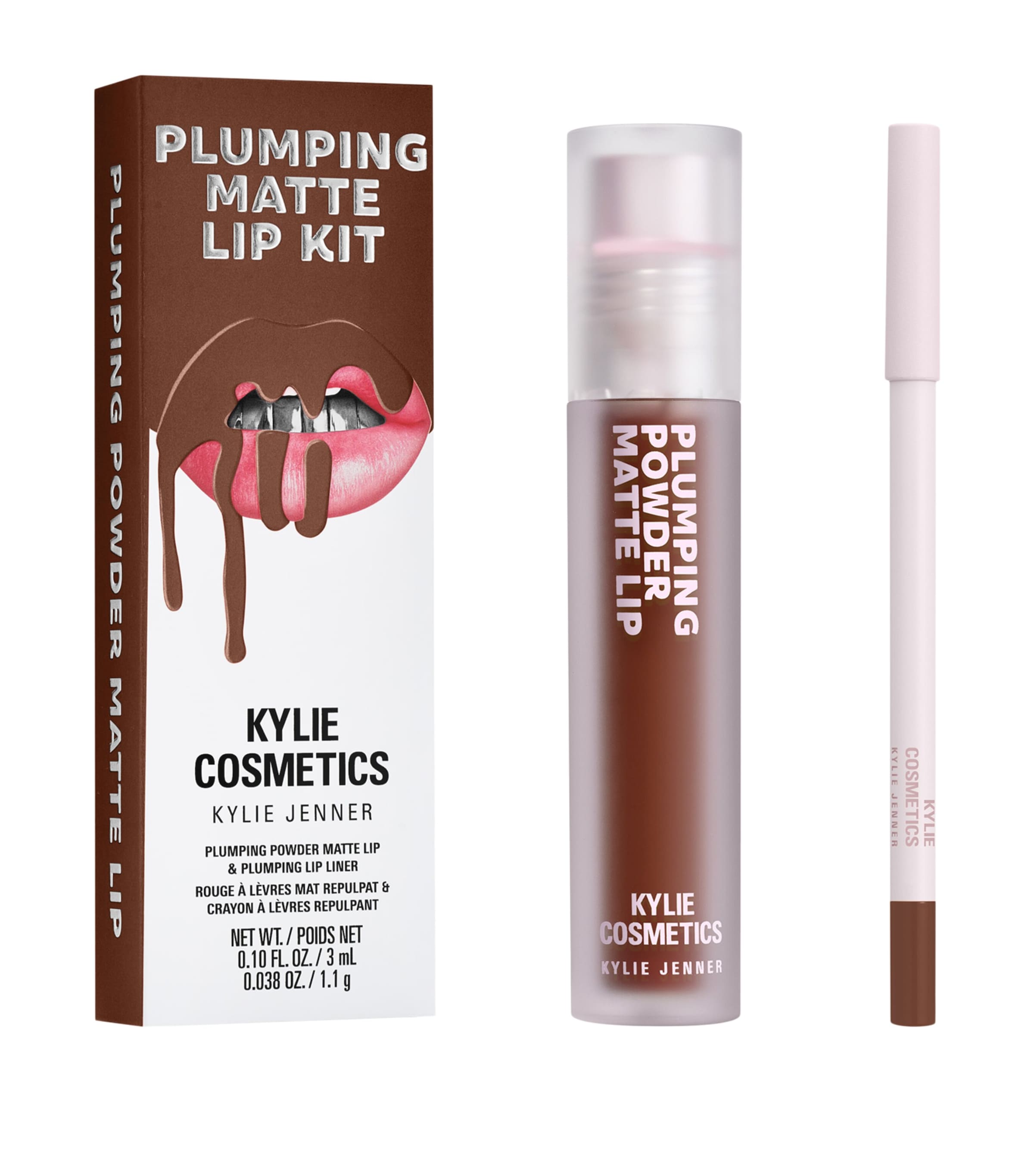Kylie Cosmetics Plumping Matte Lip Kit True Brown K Image 1
