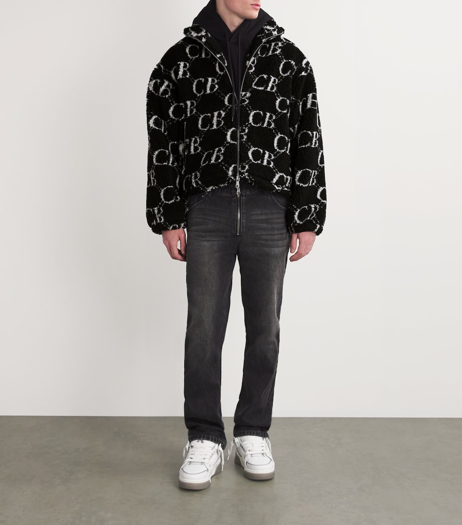 Monogram Fleece Jacket BLACK 000 Image 2