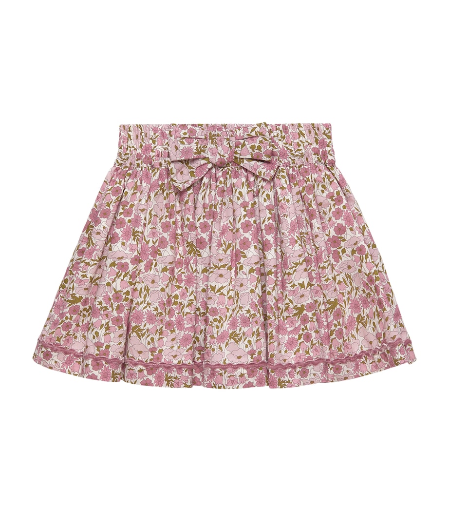Cotton Floral Bow Skirt (2-5 Years) PINK POPPY & DAISY Image 1