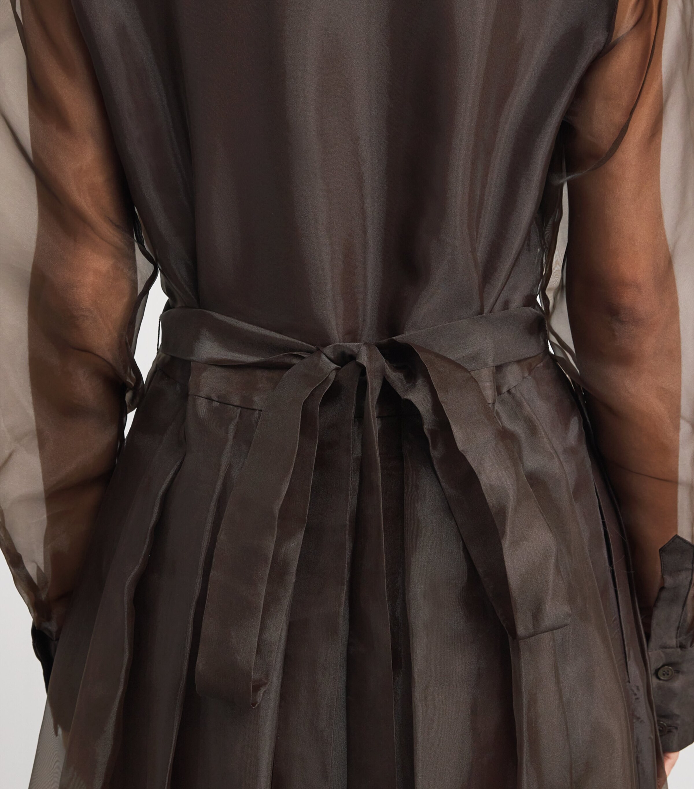 Organza Montgomery Midi Dress CHOCOLATE Image 6