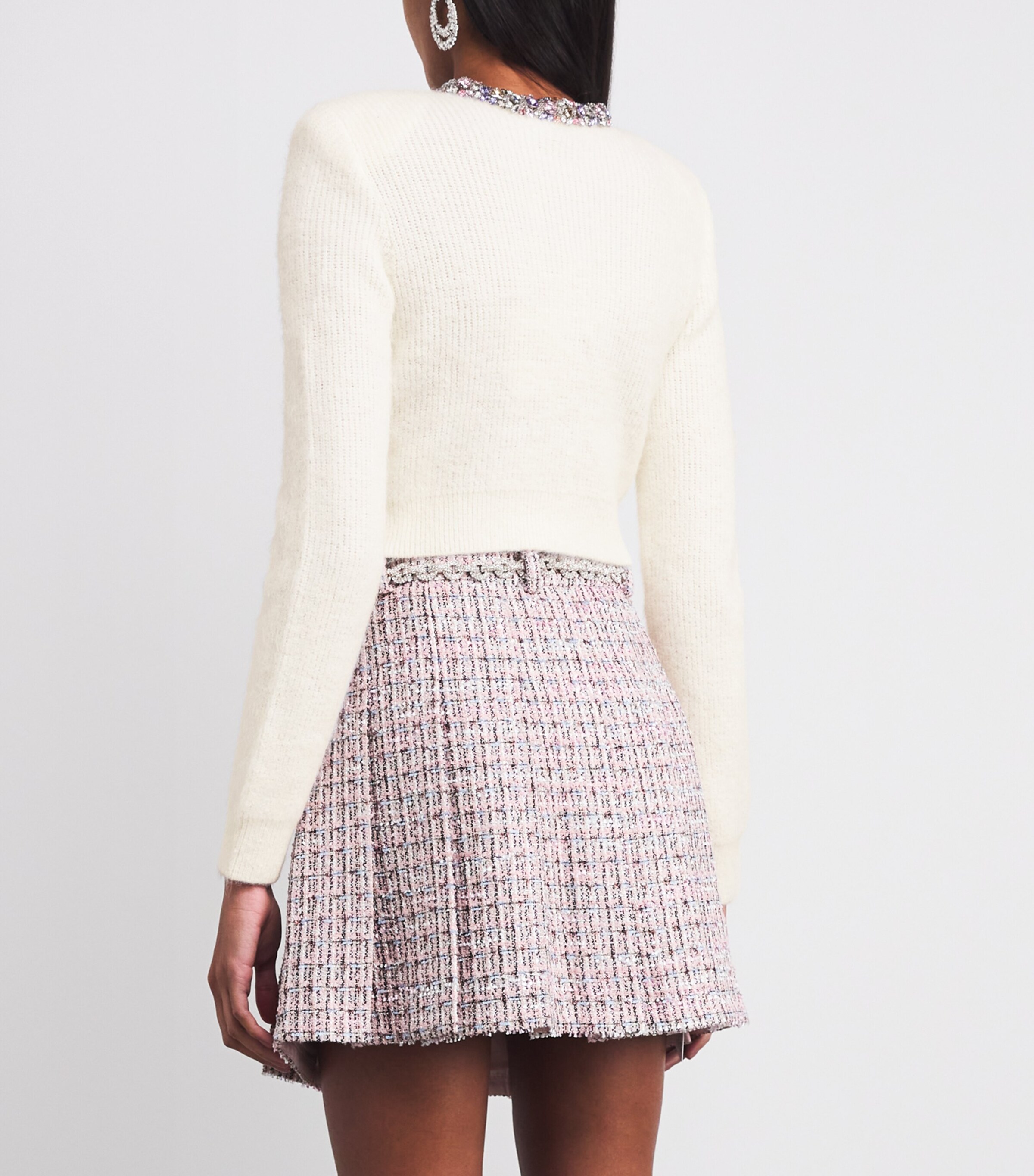 Crystal Embellished Cardigan CREAM Image 4